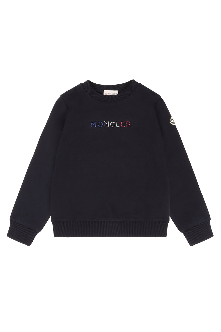 Logo Detail Cotton Sweatshirt Blue Hoods & Sweatshirts