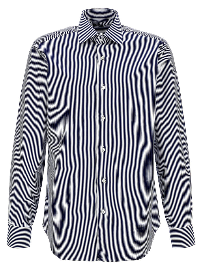 Striped shirt Blue Cotton Shirt, Blouse