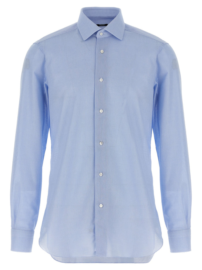 Honeycomb shirt Light Blue Cotton Shirt, Blouse