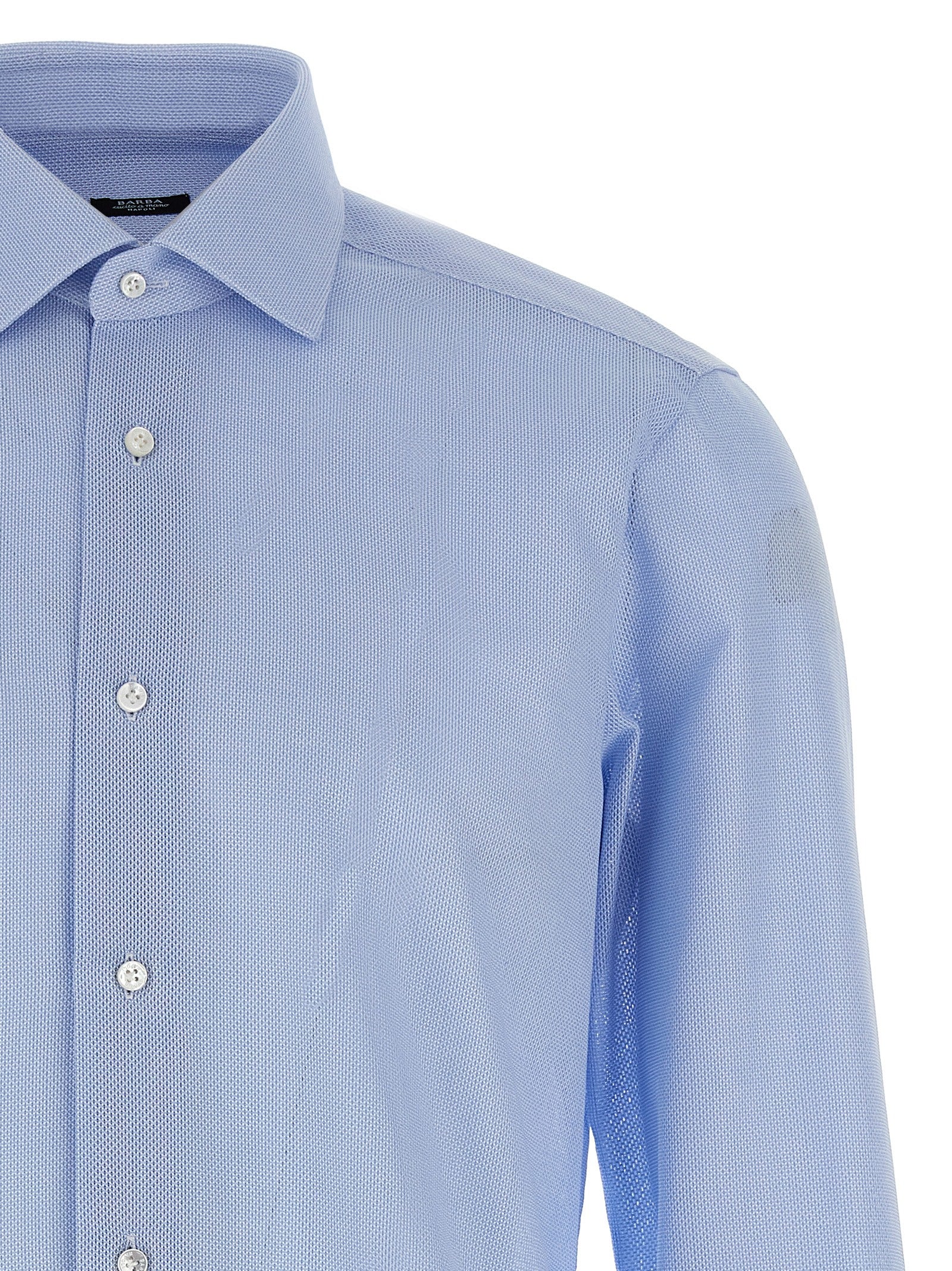 Honeycomb shirt Light Blue Cotton Shirt, Blouse
