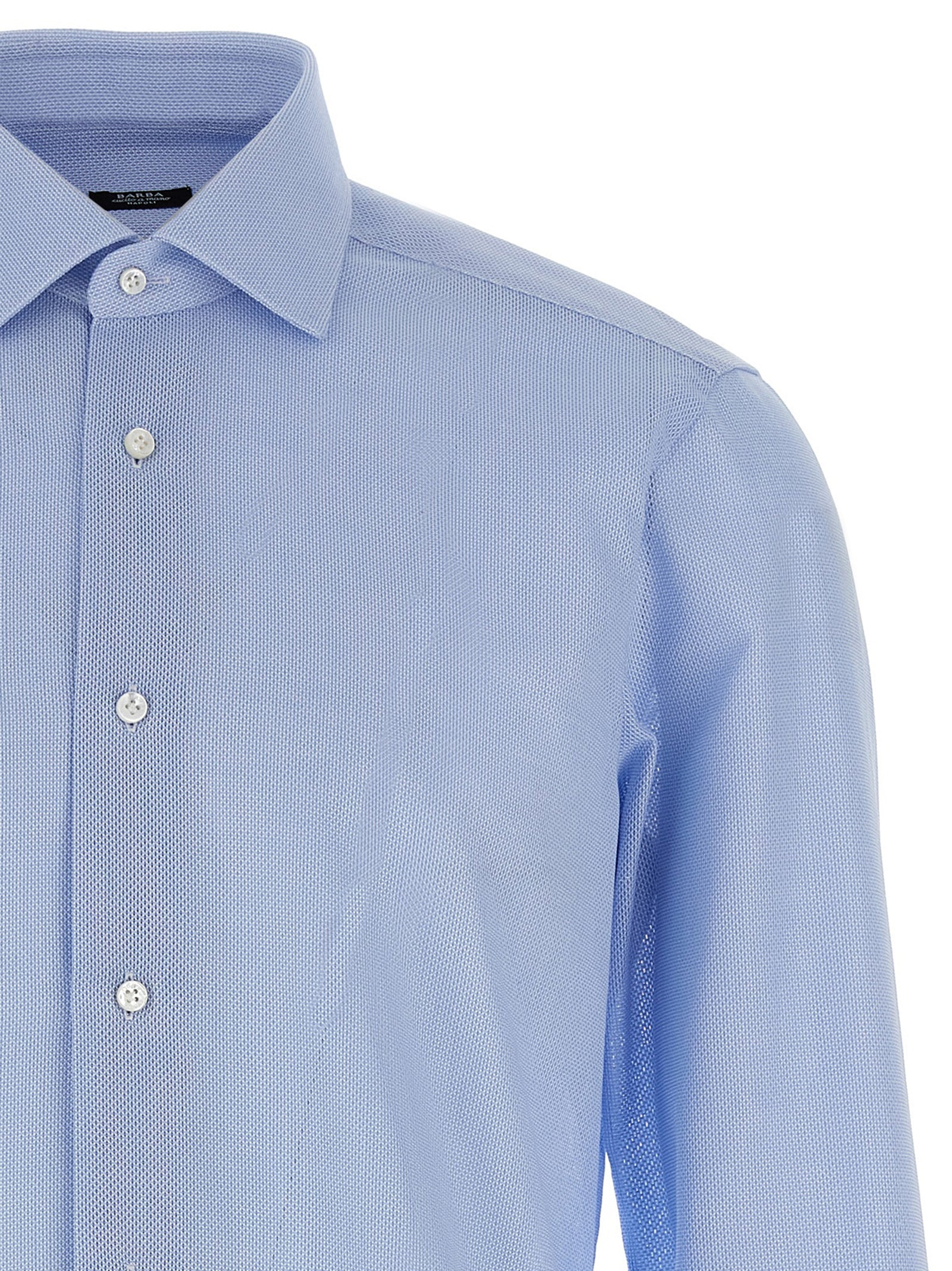 Honeycomb cotton shirt Light Blue Shirt, Blouse