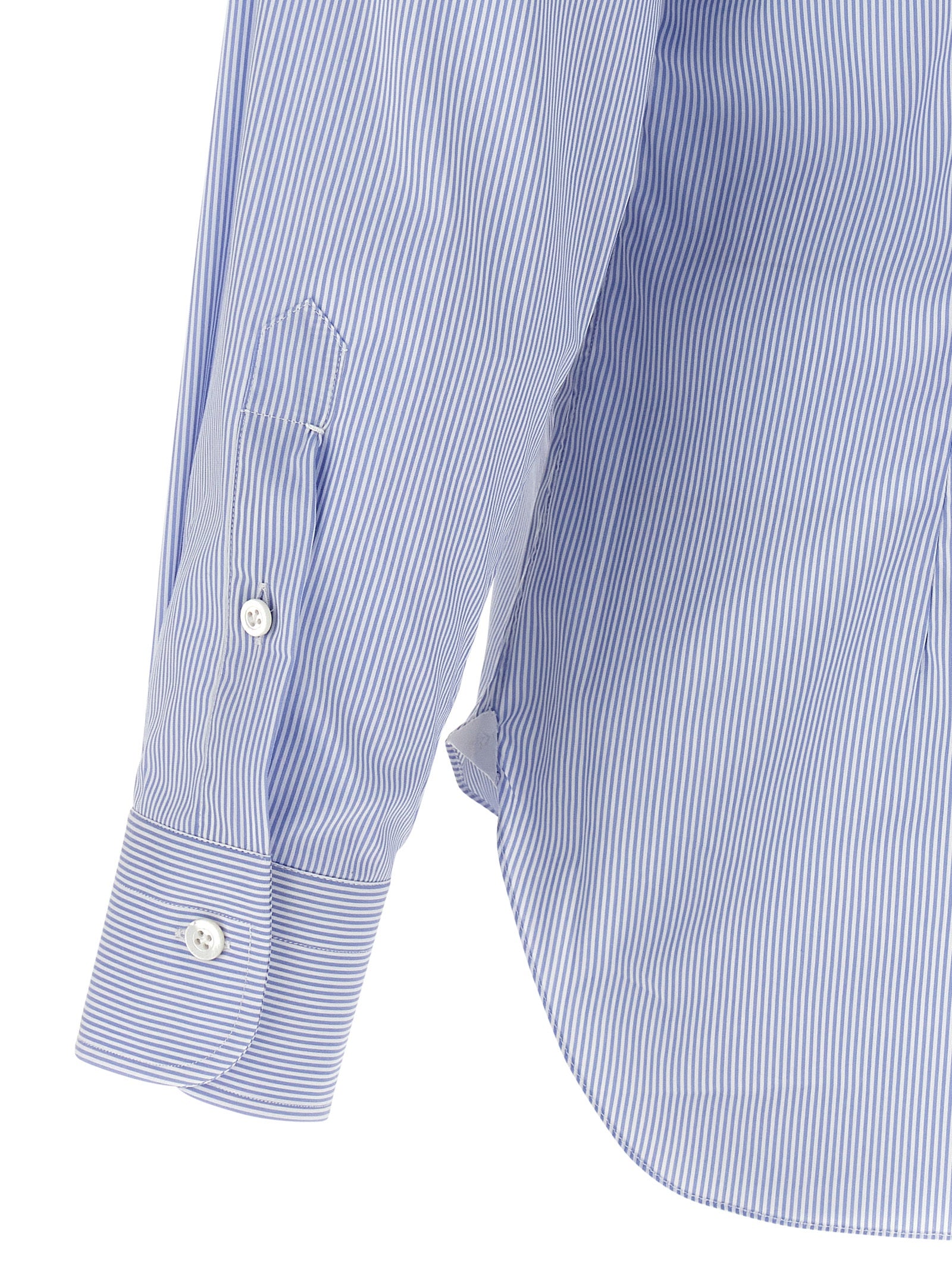 Striped shirt Light Blue Cotton Polyamide Elastane Shirt, Blouse