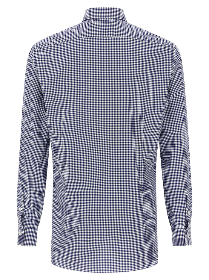 Vichy shirt Blue Cotton Shirt, Blouse