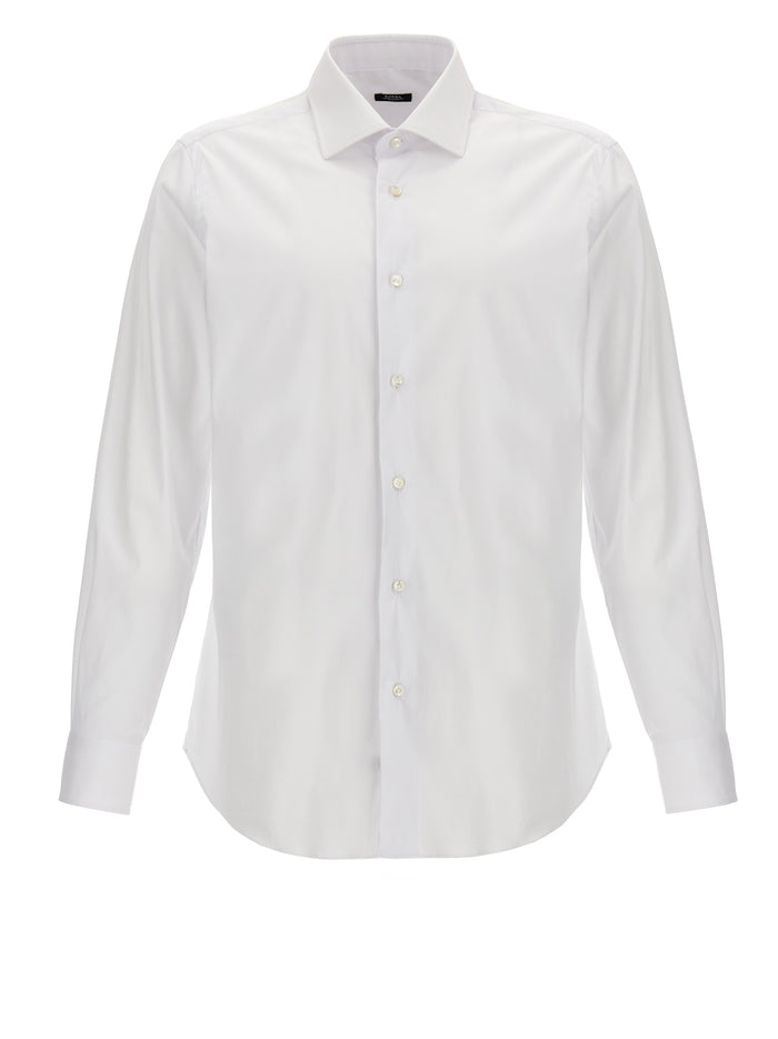 Poplin shirt White Cotton Polyamide Elastane Shirt, Blouse
