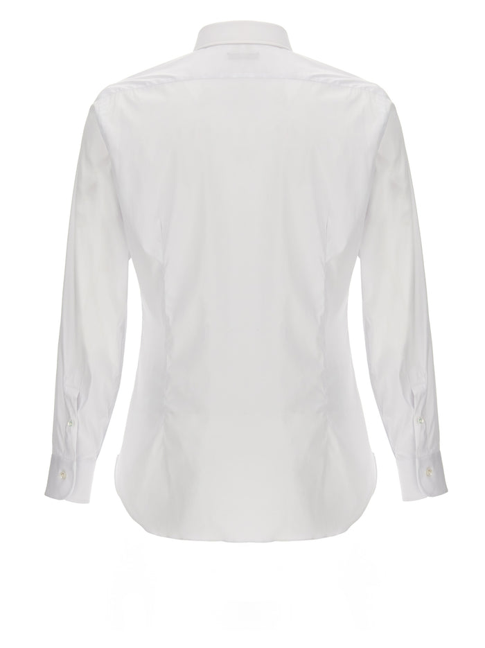 Poplin shirt White Cotton Polyamide Elastane Shirt, Blouse