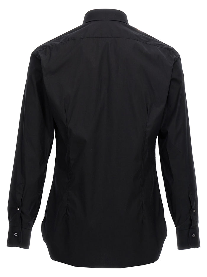 Poplin shirt Black Cotton Polyamide Elastane Shirt, Blouse