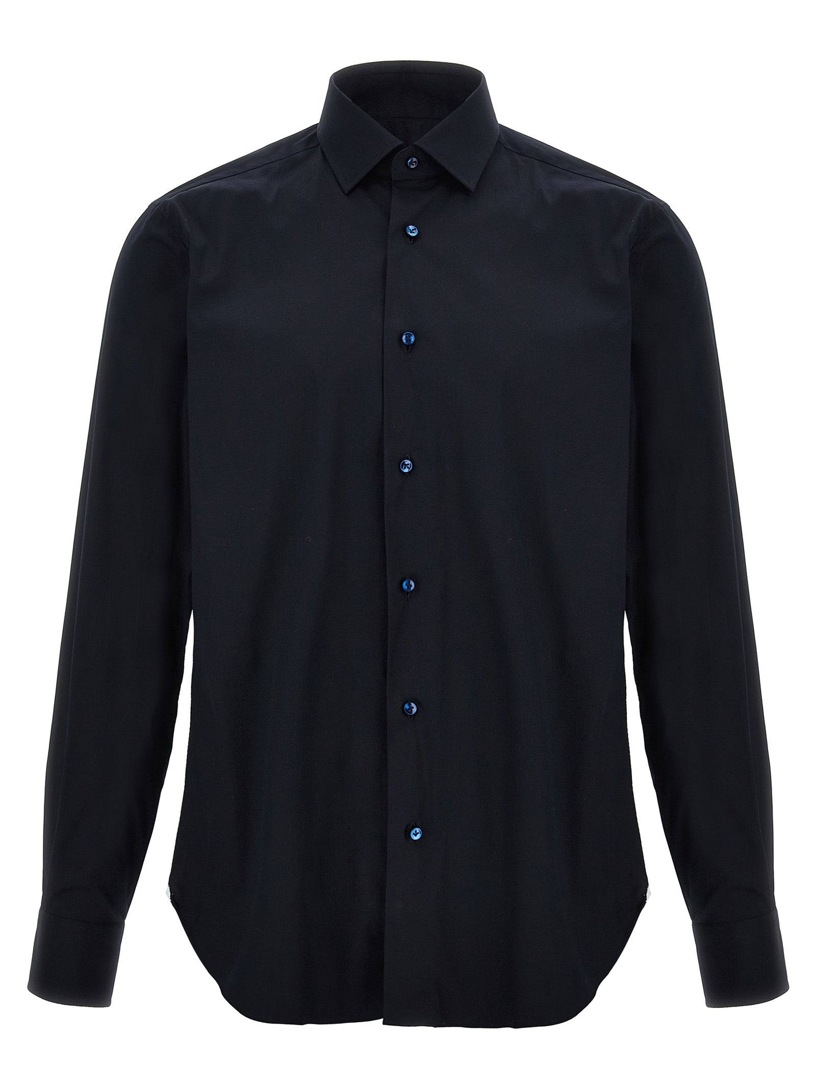 Poplin shirt Blue Cotton Polyamide Elastane Shirt, Blouse
