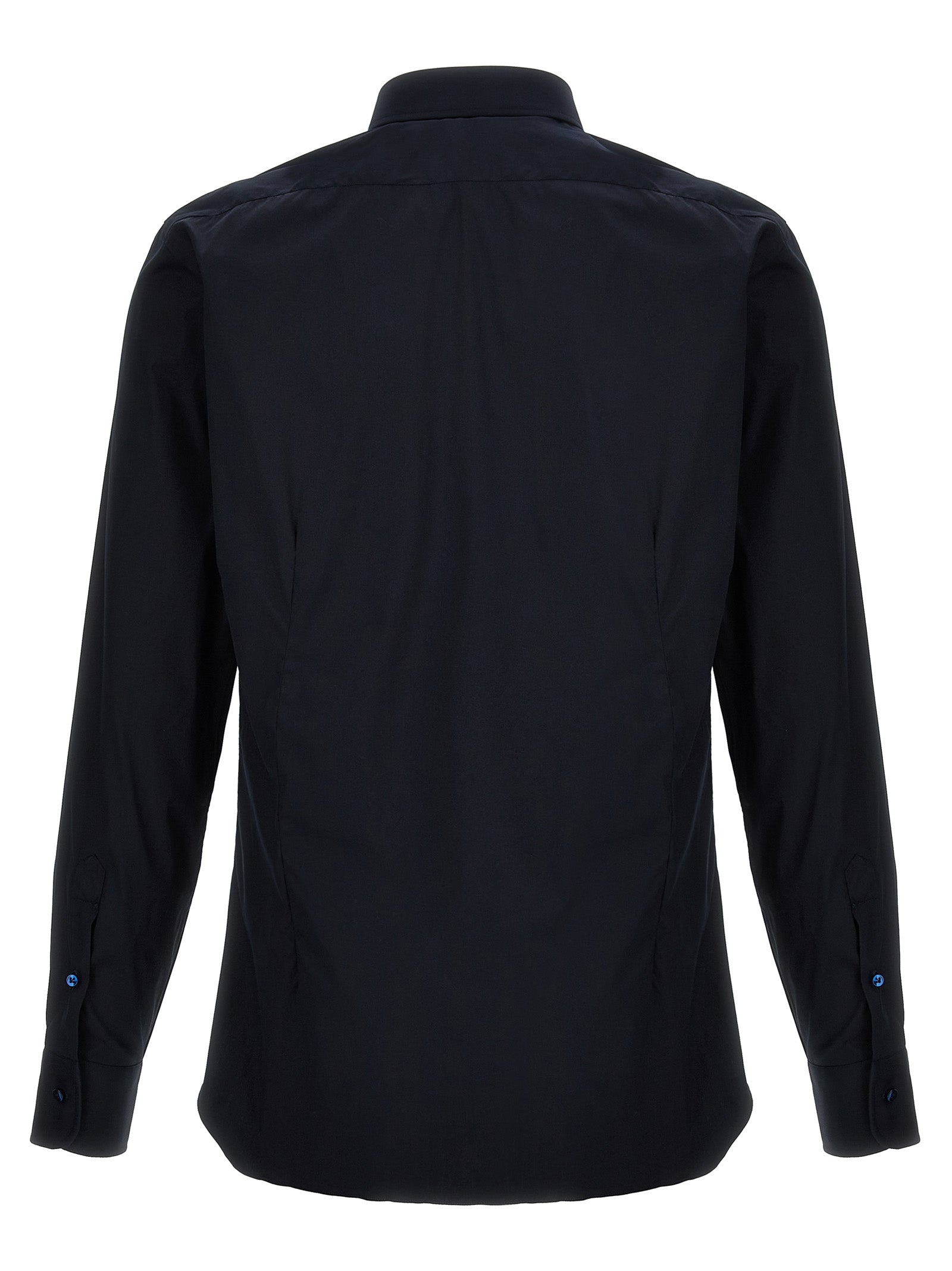 Poplin shirt Blue Cotton Polyamide Elastane Shirt, Blouse