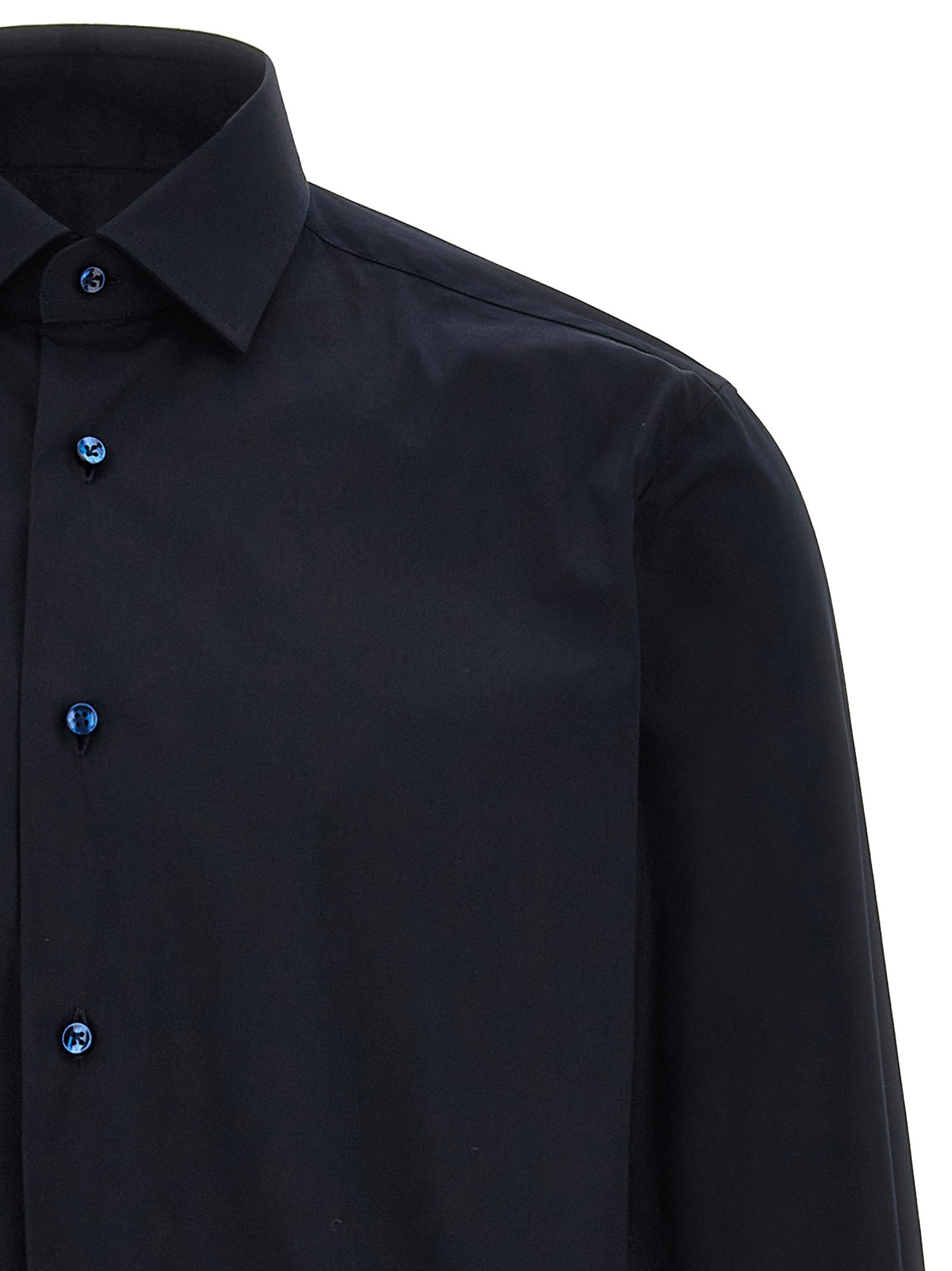 Poplin shirt Blue Cotton Polyamide Elastane Shirt, Blouse