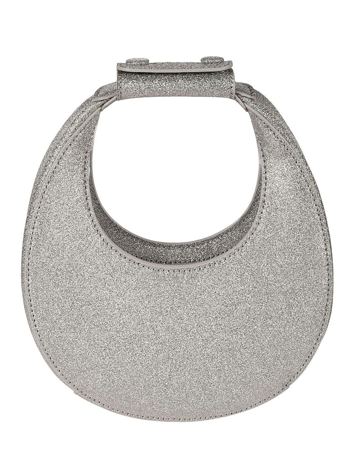 603-10080 Bianco Glitter Leather Borsa