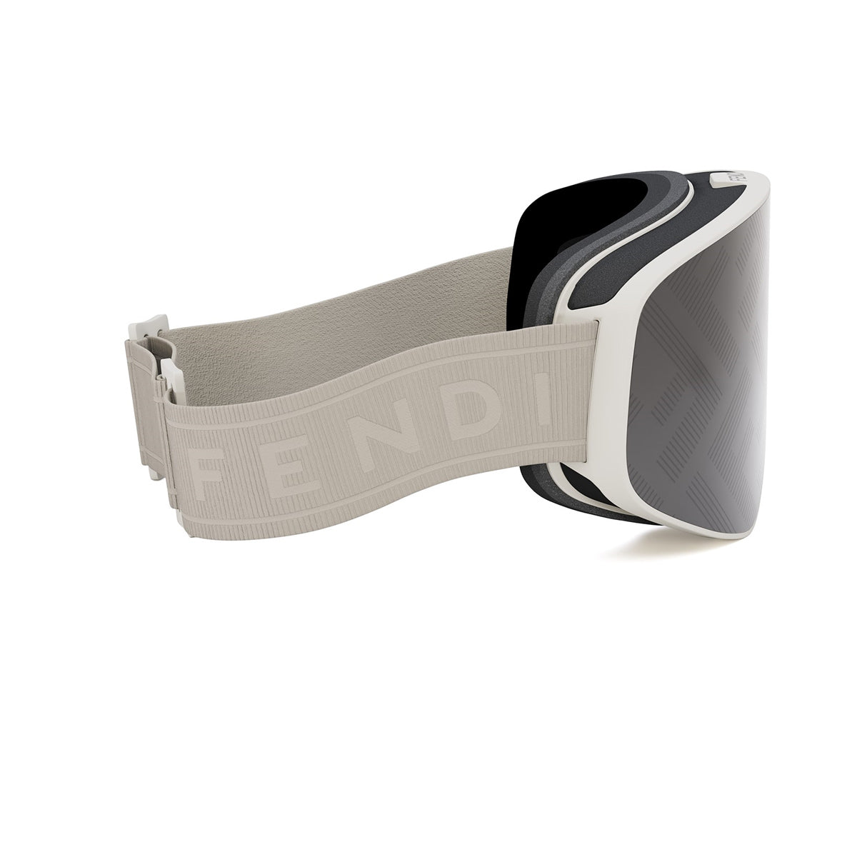 Fendi FE40152U Ski Mask 20C Grigio-Bianco Injected Occhiali Da Sole