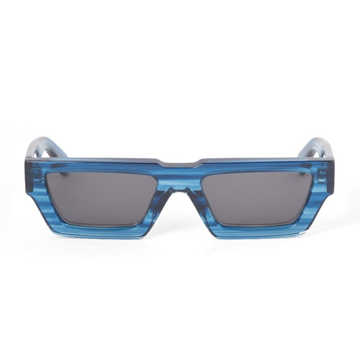 Off-White OERI129 MANCHESTER 4407 Striped Blue Dark Blu Acetate Occhiali Da Sole