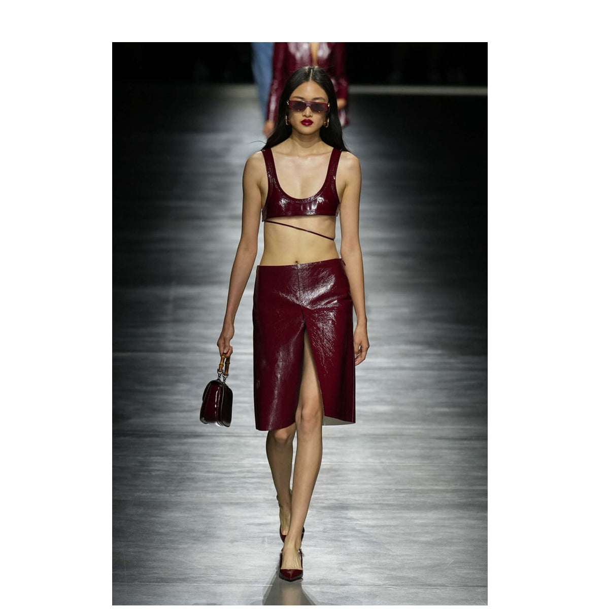 GG1771S Gucci Lido 003 burgundy Rosso Recycled Acetate Occhiali Sole