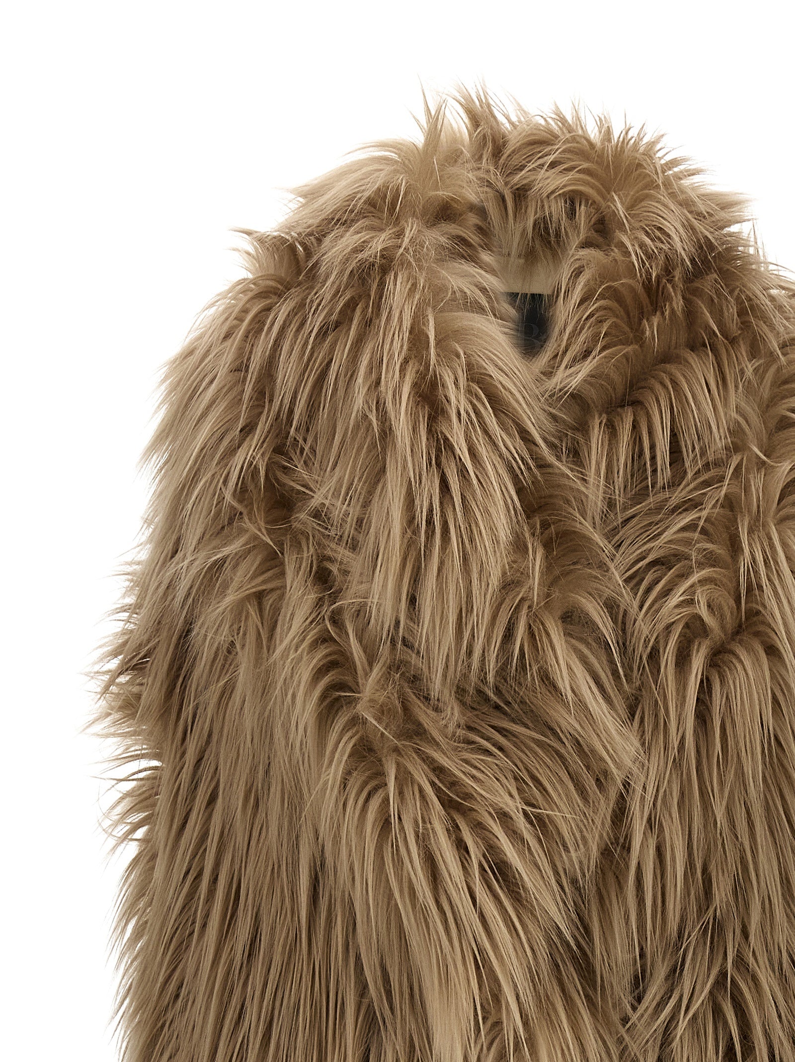Ice vest Beige Modal Polyester Fur