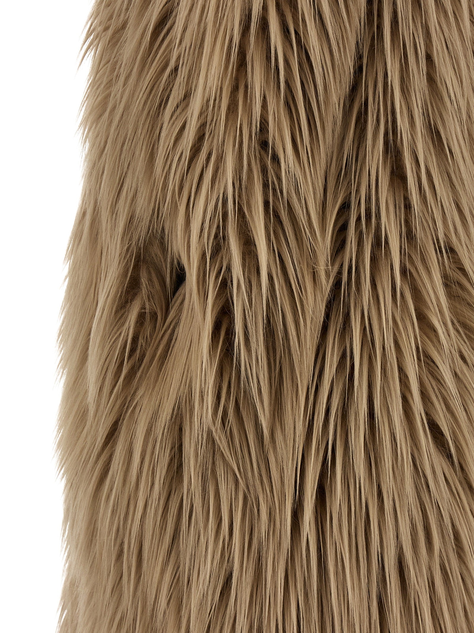 Ice vest Beige Modal Polyester Fur