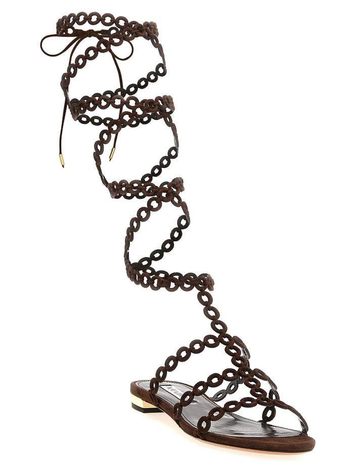 Infinity Chain Gladiator sandals Brown