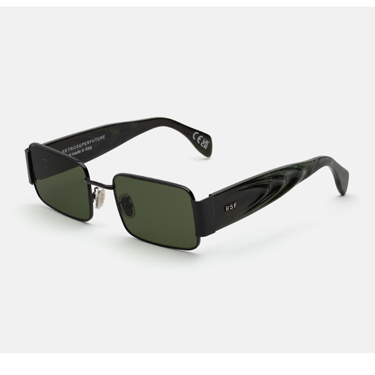 Retrosuperfuture Z TARTARUGA Green Black Nero Acetate/ Metal Occhiali Da Sole