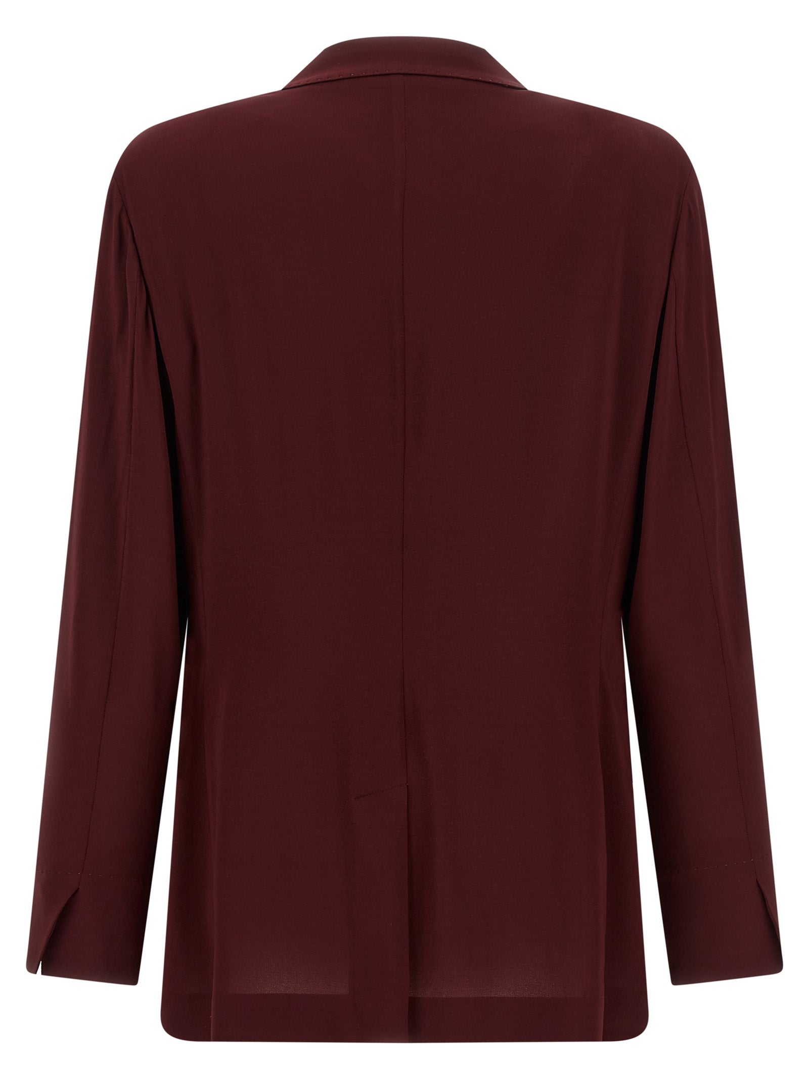 Double-Breasted Blazer Bordeaux Viscose Elastane Blazer, Suits