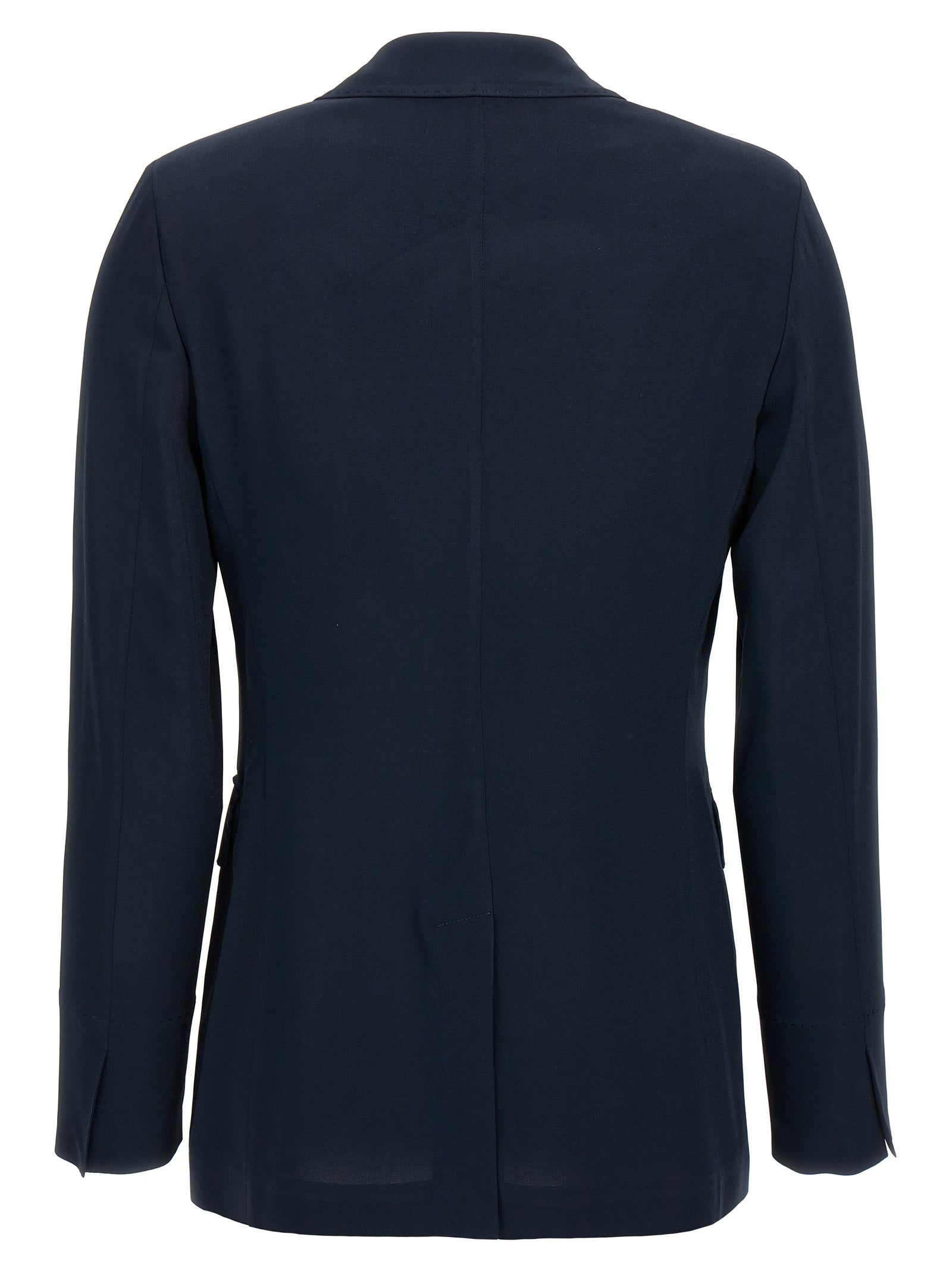 Double-breasted blazer Blue Viscose Elastane Blazer, Suits