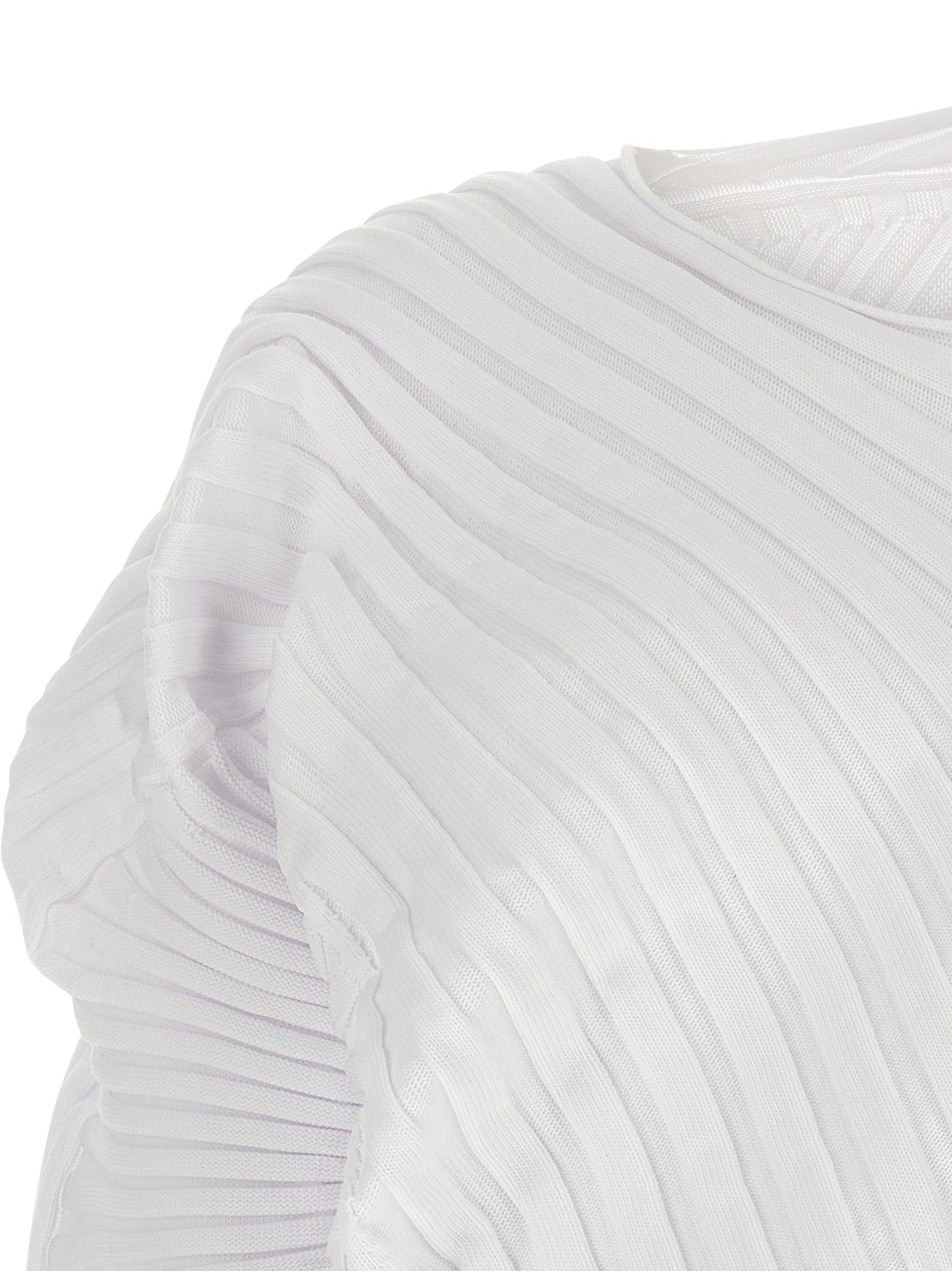 KNIT (AS IT IS) top White Polyester Tops