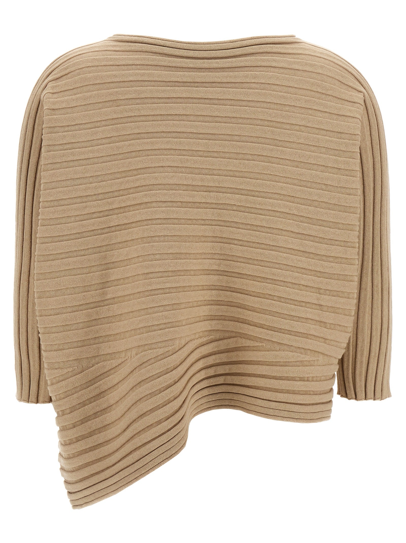 Cotton Cashmere Knit top Beige Cachemire Tops