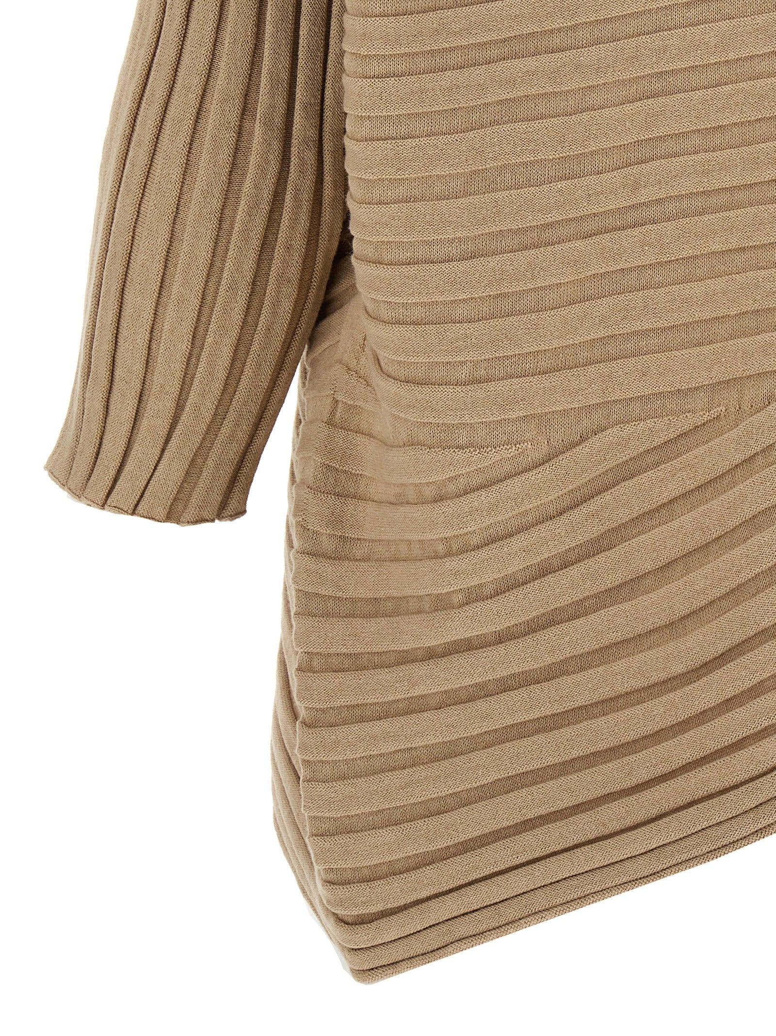 Cotton Cashmere Knit top Beige Cachemire Tops