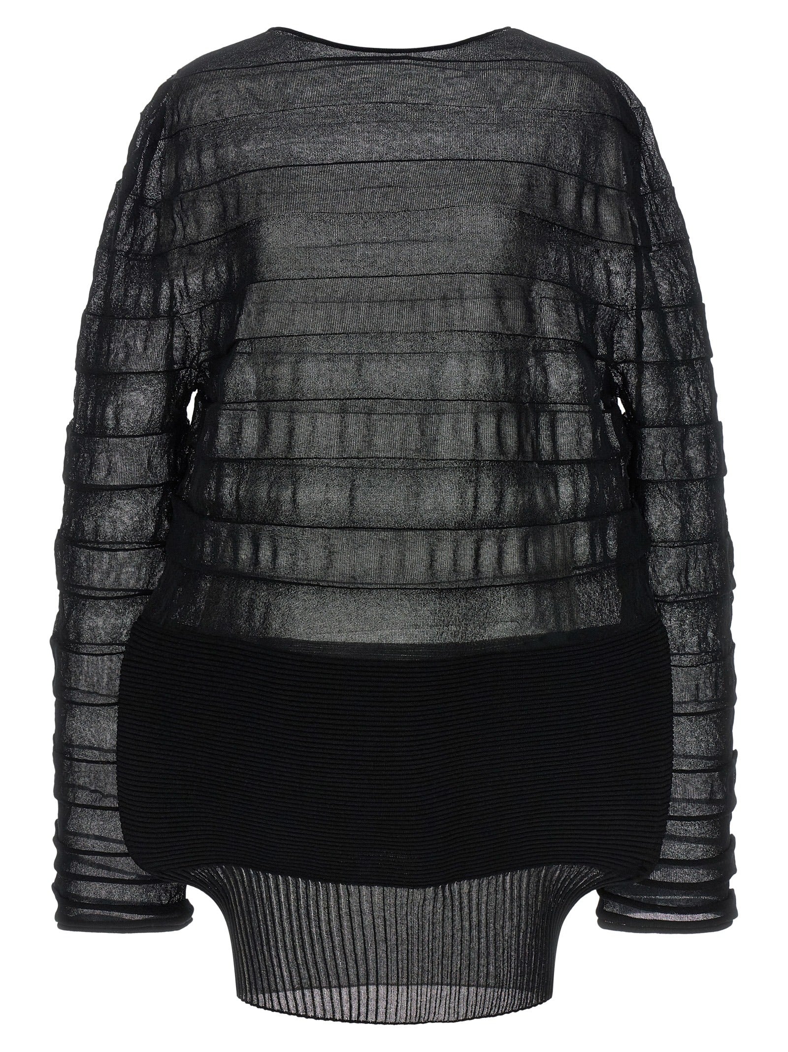 Moving Knit top Black Polyester Cotton Cu Tops