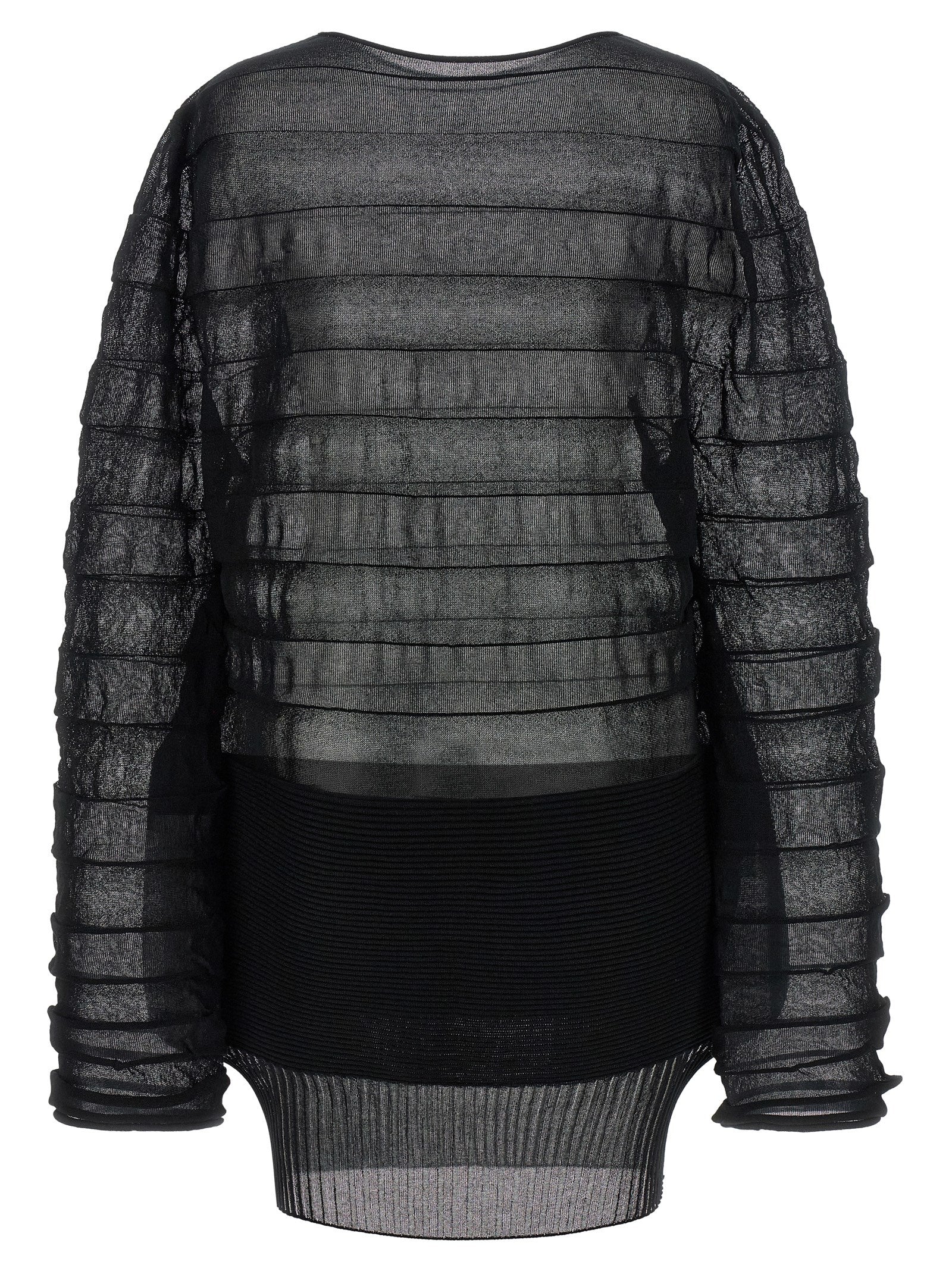 Moving Knit top Black Polyester Cotton Cu Tops