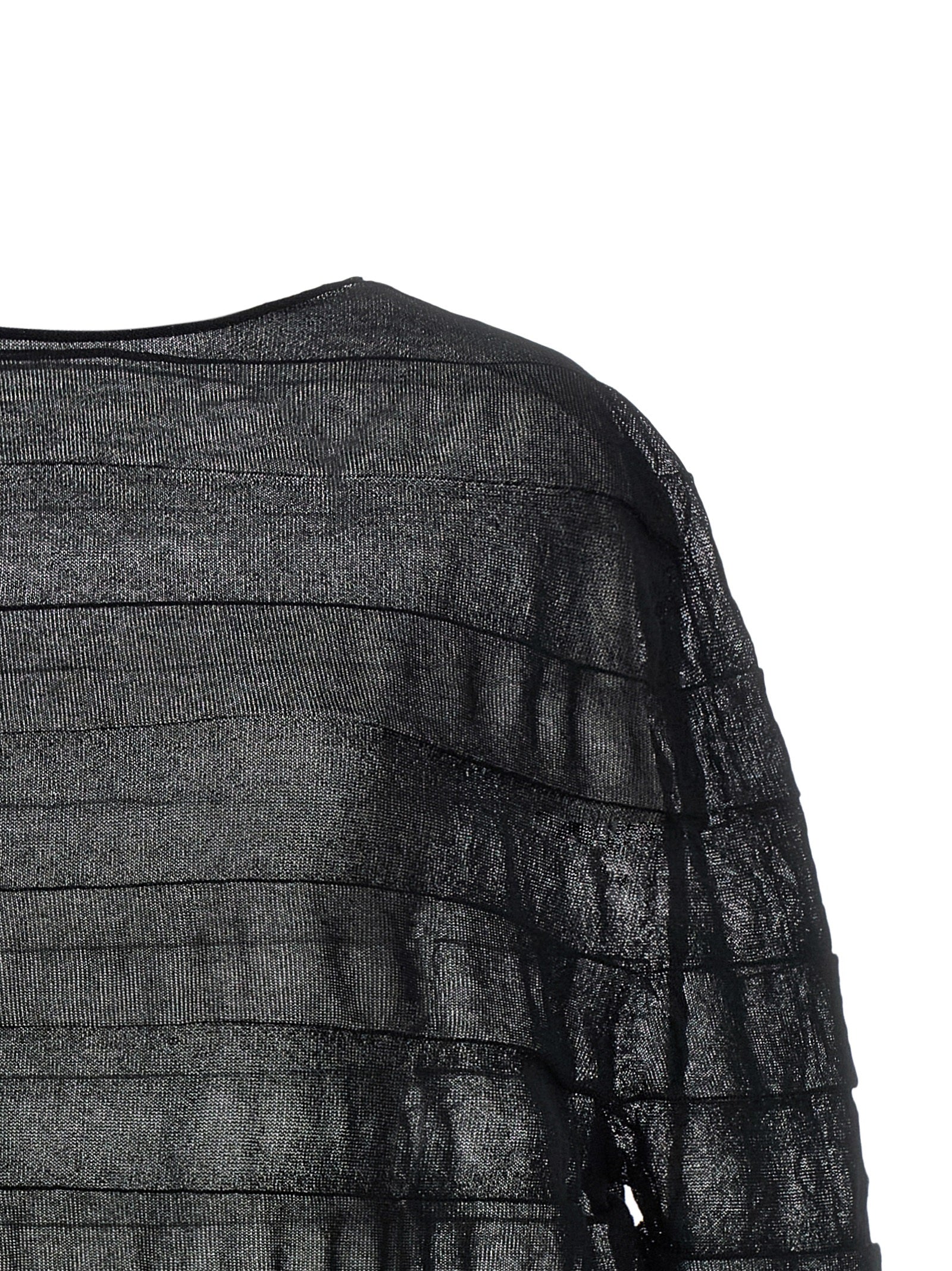 Moving Knit top Black Polyester Cotton Cu Tops