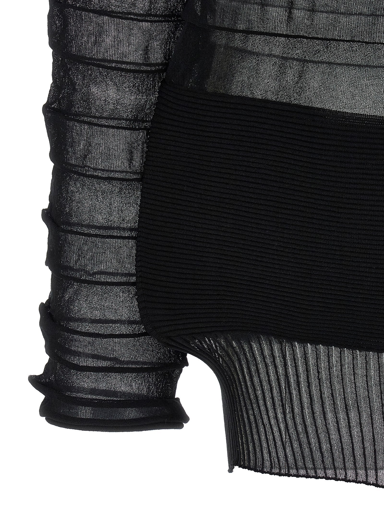 Moving Knit top Black Polyester Cotton Cu Tops