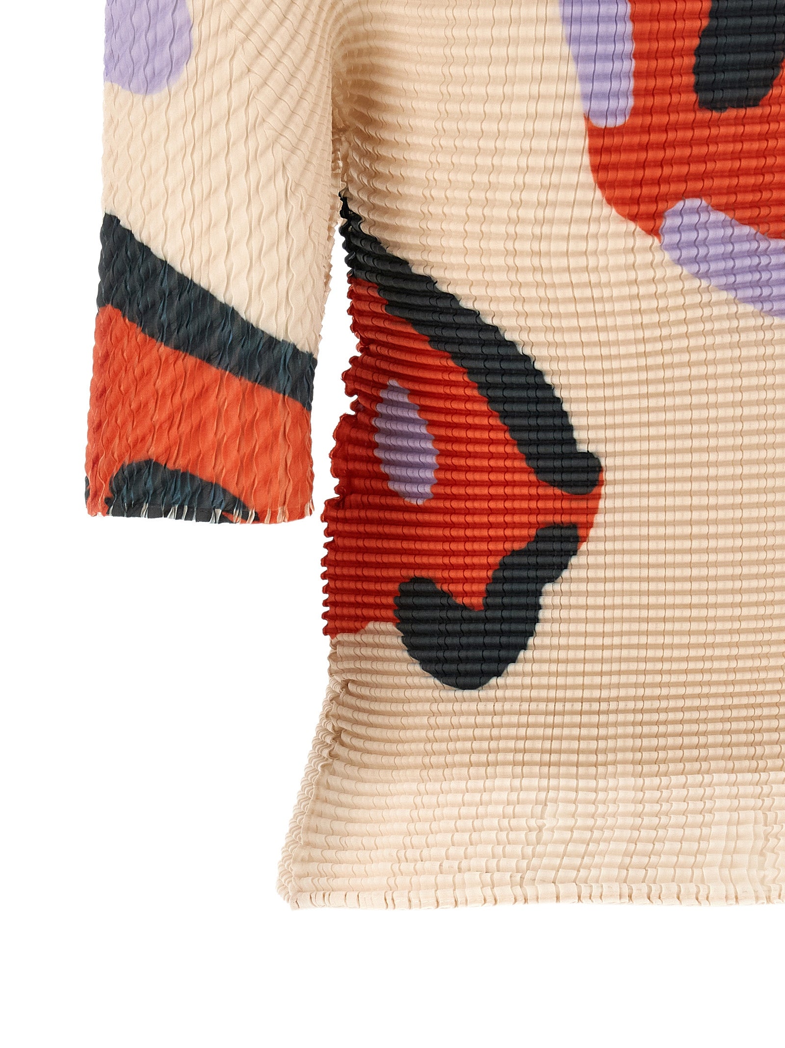 Verve Pleats Top Beige Polyester Tops