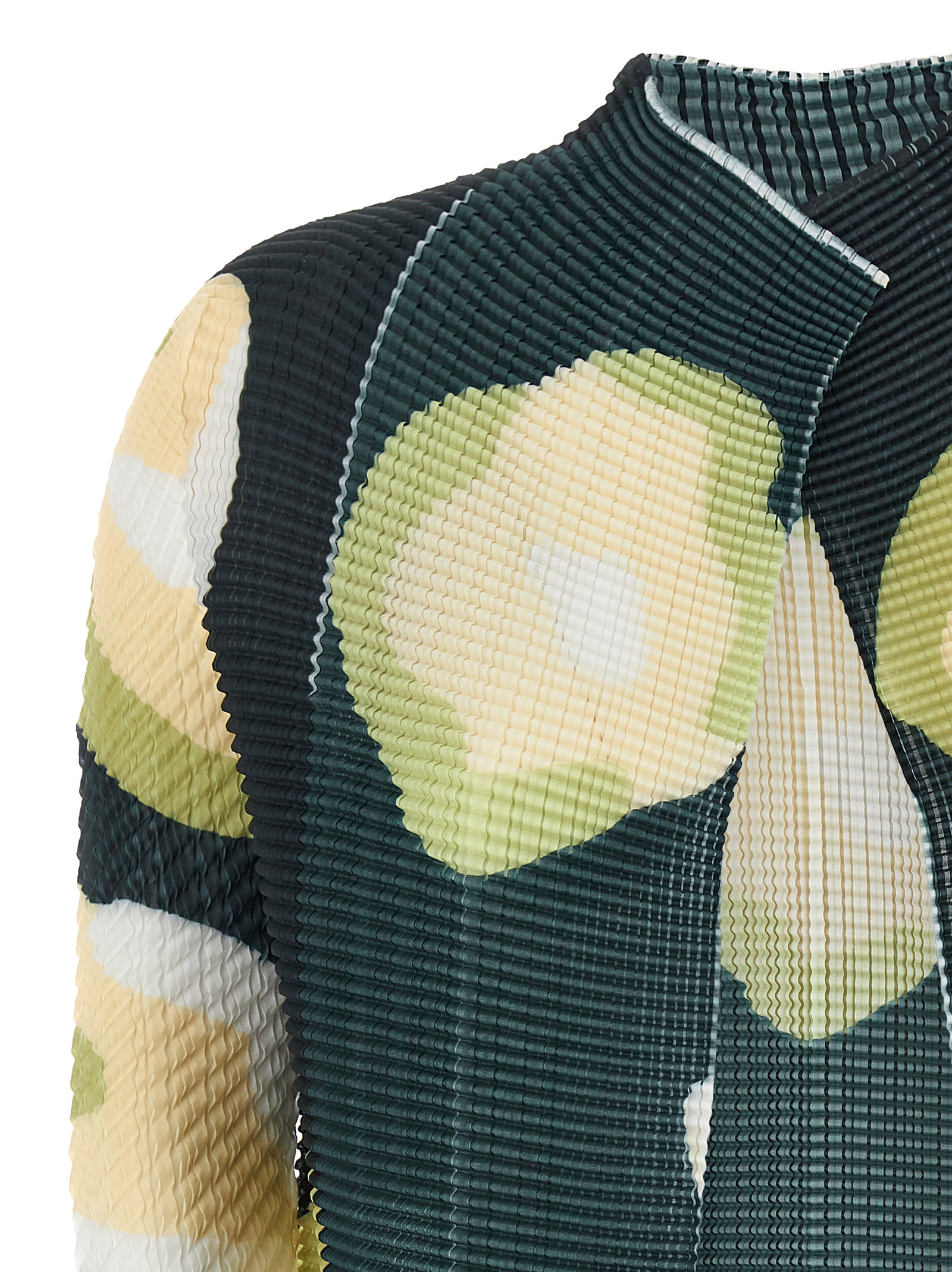 Verve Pleats Top Cardigan Black Polyester Sweater, Cardigans