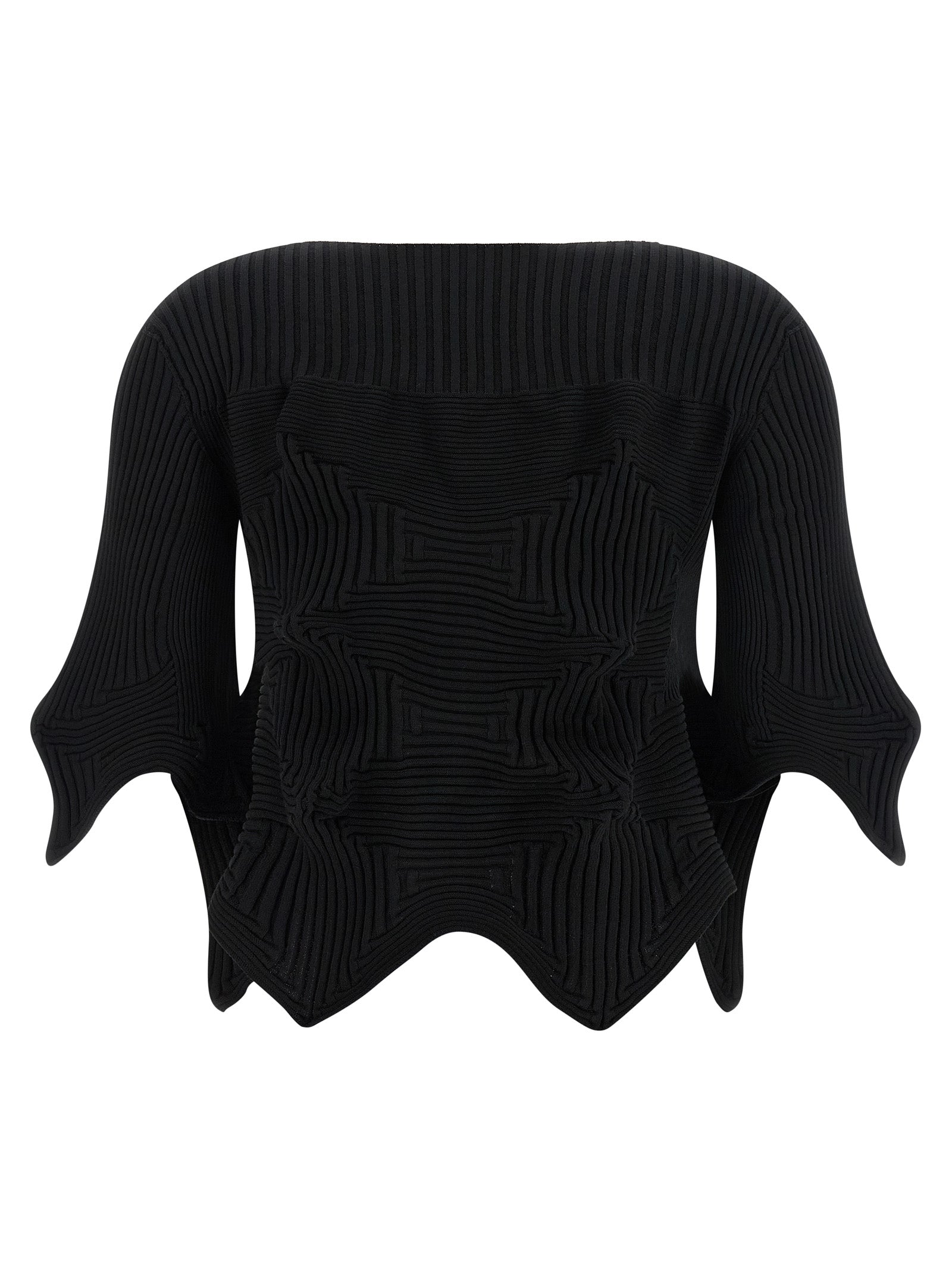 Linkage Top Black Polyester Tops