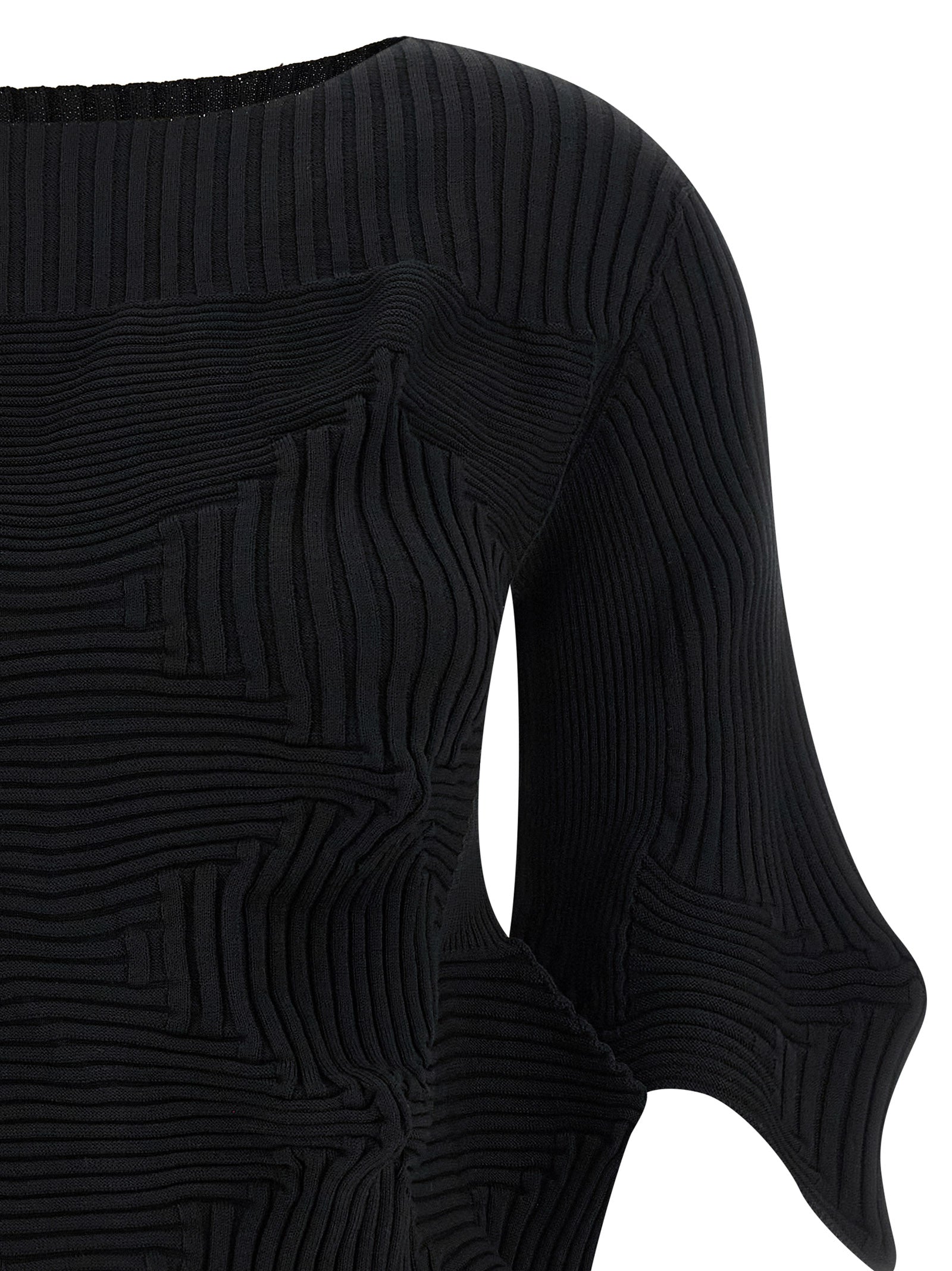 Linkage Top Black Polyester Tops