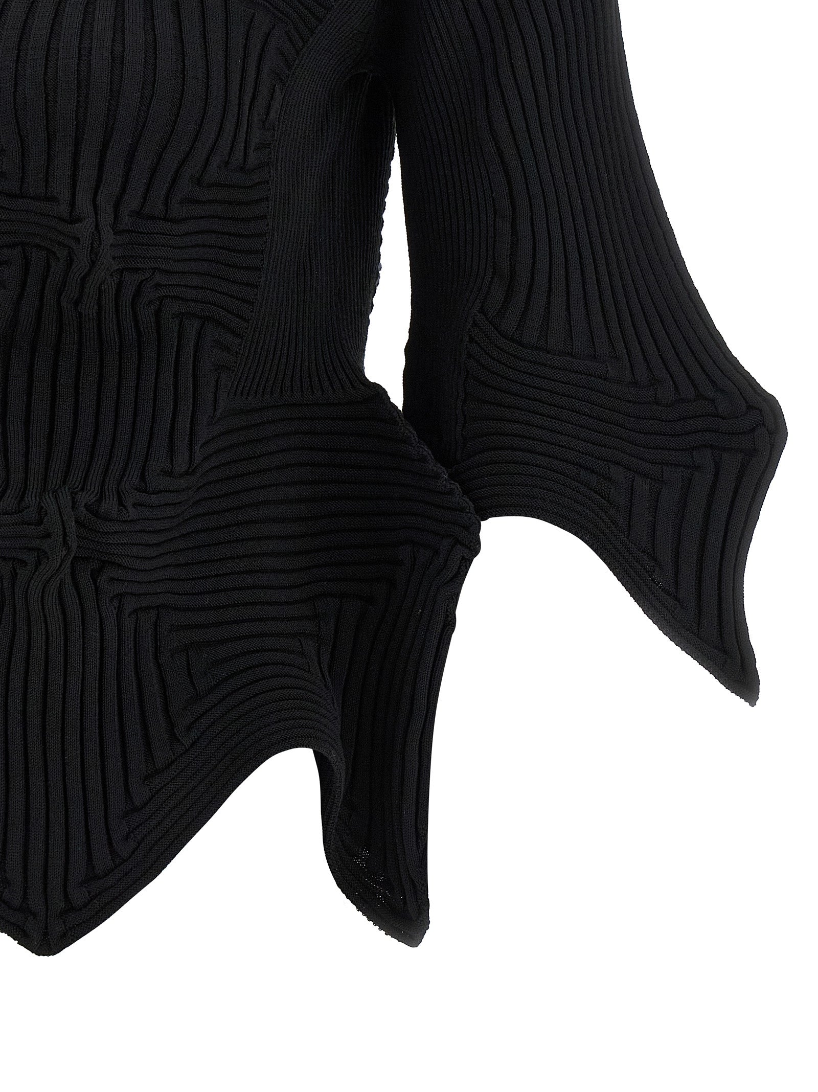 Linkage Top Black Polyester Tops