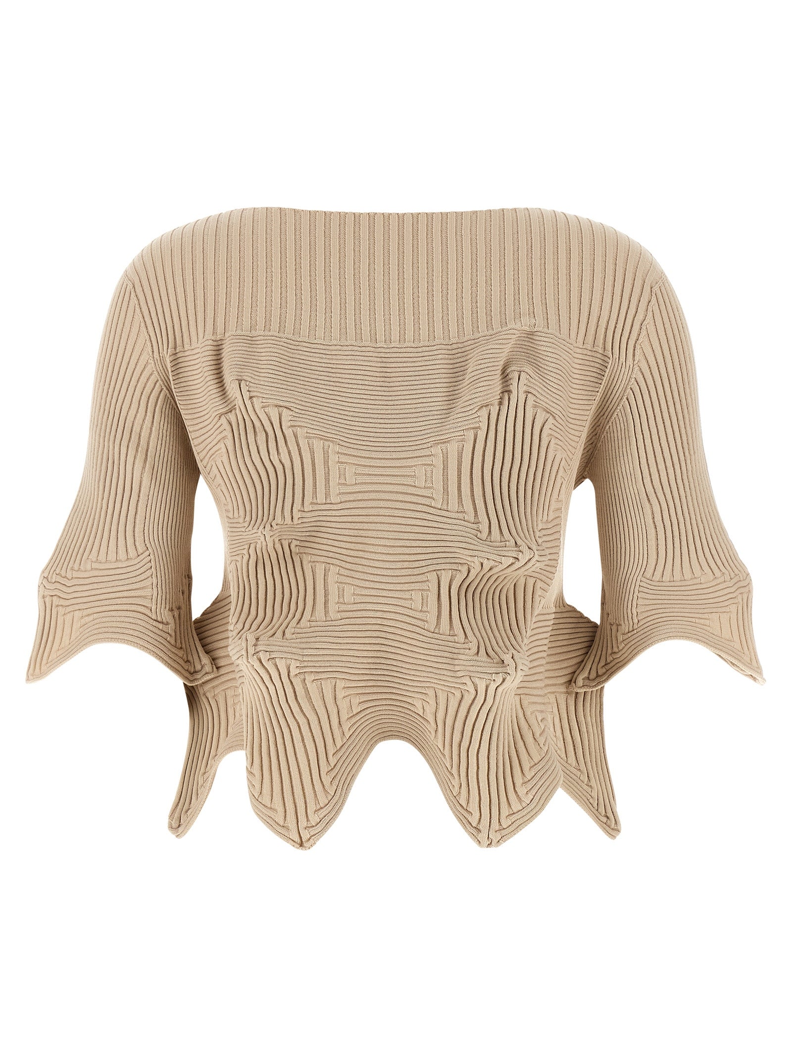 Linkage Top Beige Polyester Tops