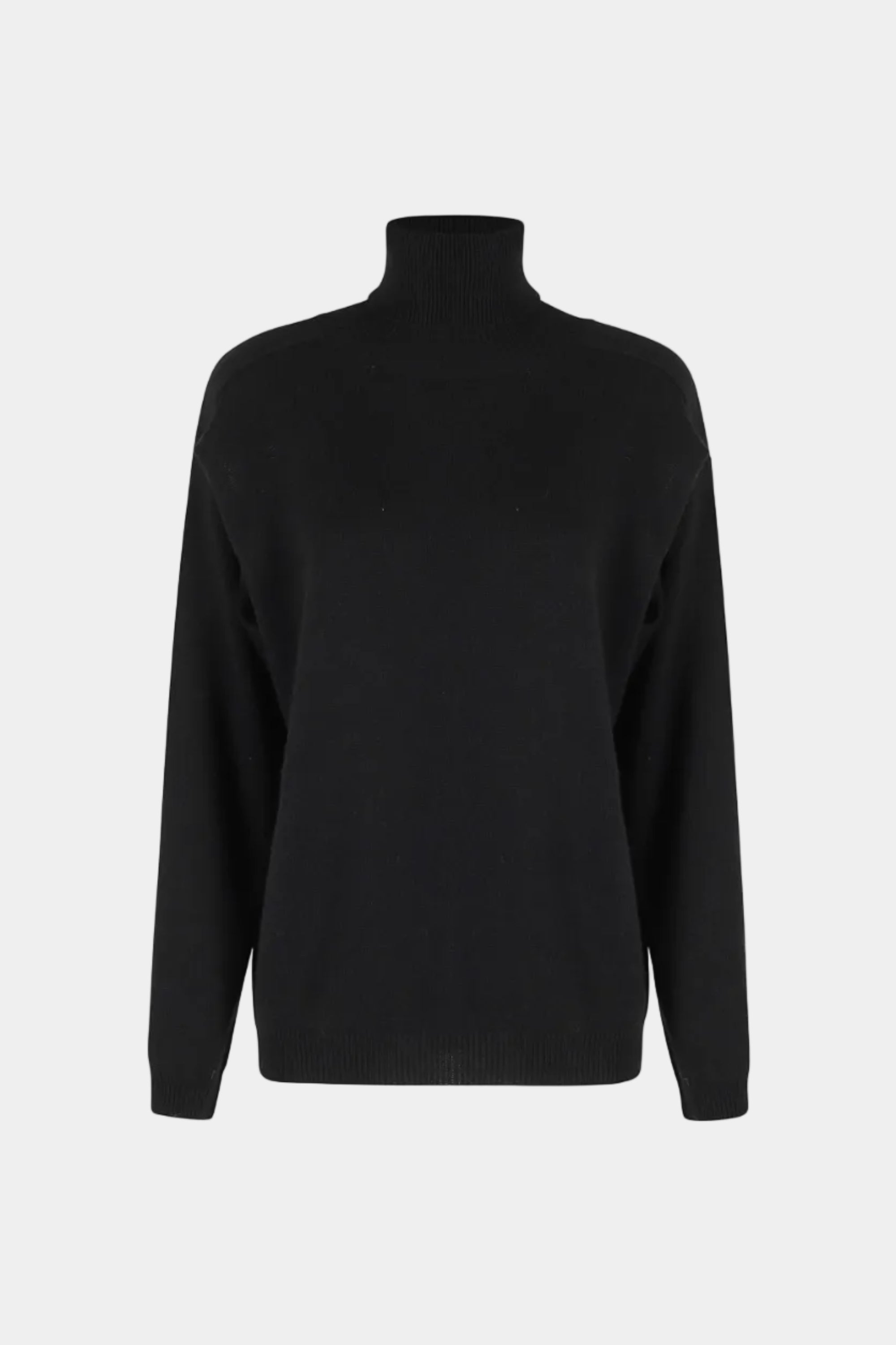 Maglia Misto Cashmere Cut Collo Alto Melanzana 18 Maglieria