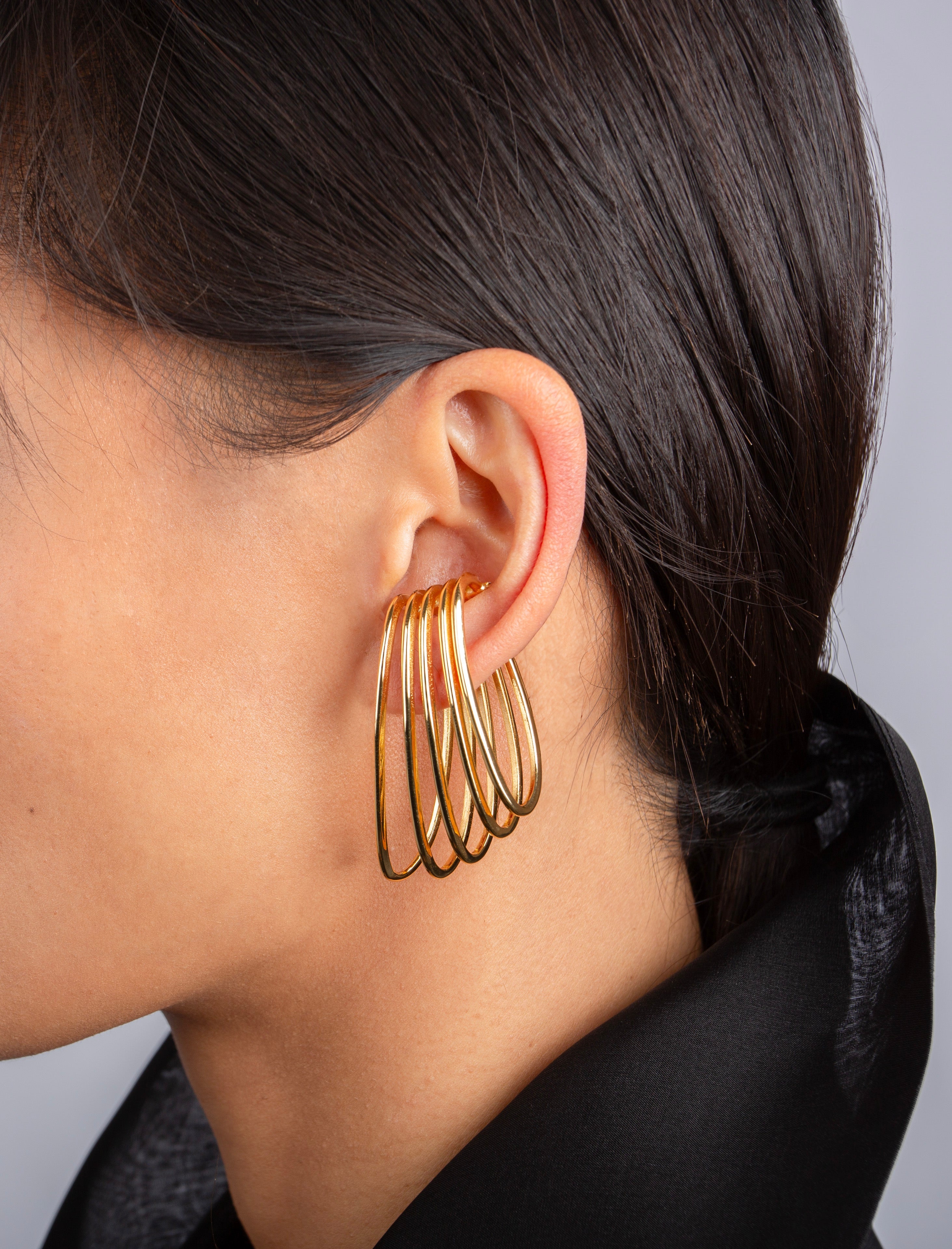 Ear Cuff La Cage Gold Couple Oro Earrings