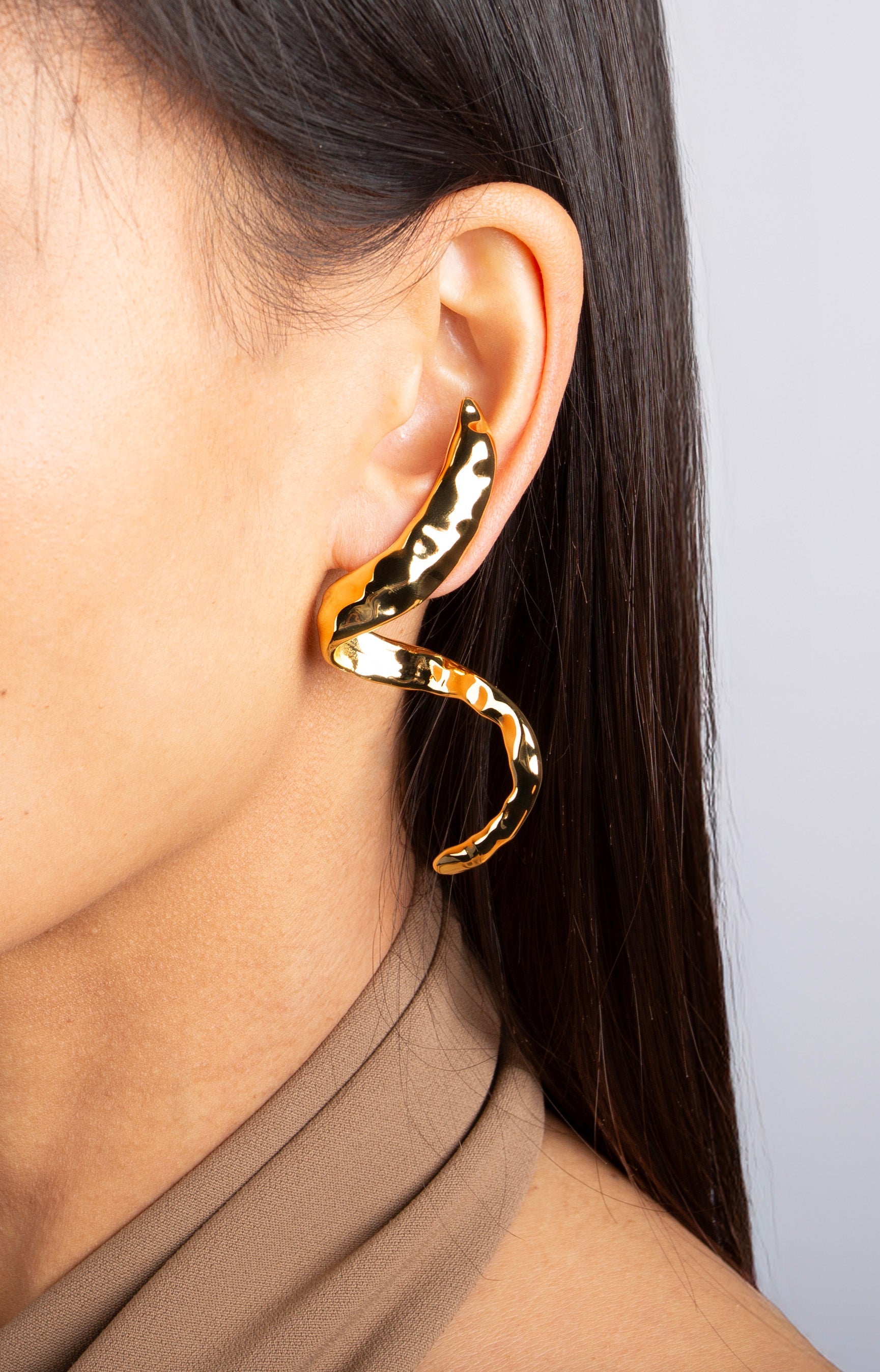 Earring Snake Gold Oro Earrings