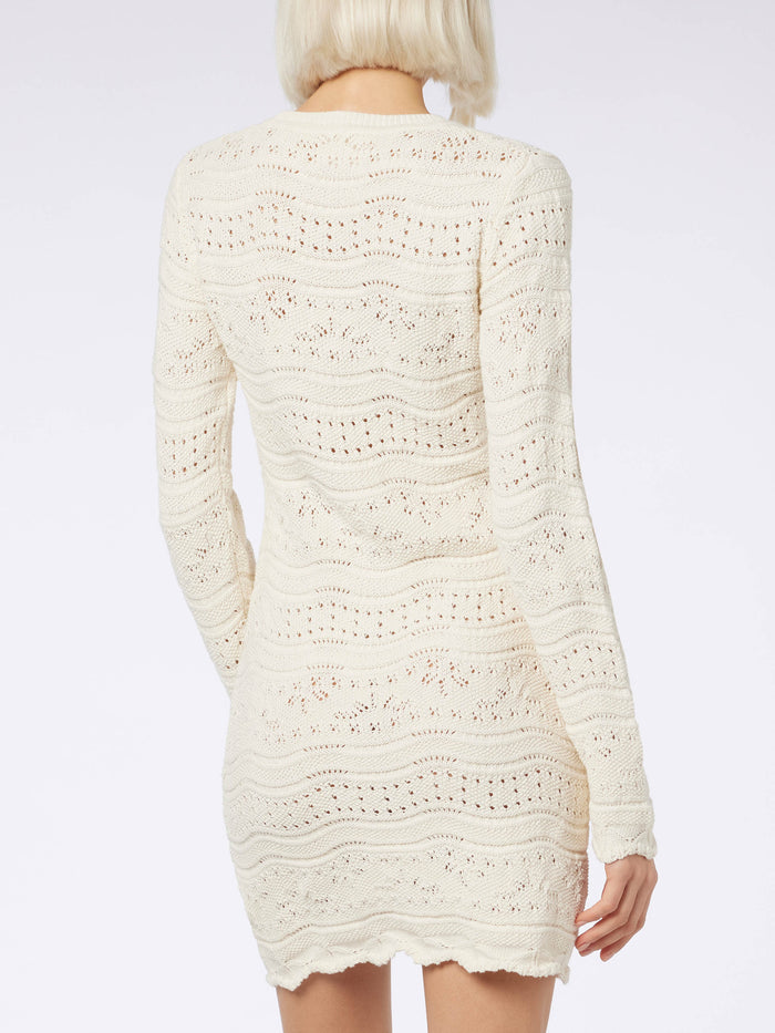 Imany White Cotton Knit Dress