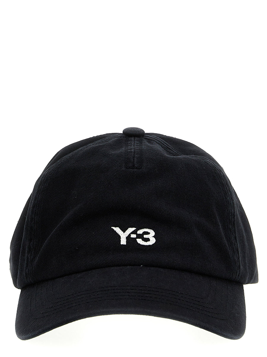 Y-3 Logo-Embroidered Canvas Baseball Cap — Black