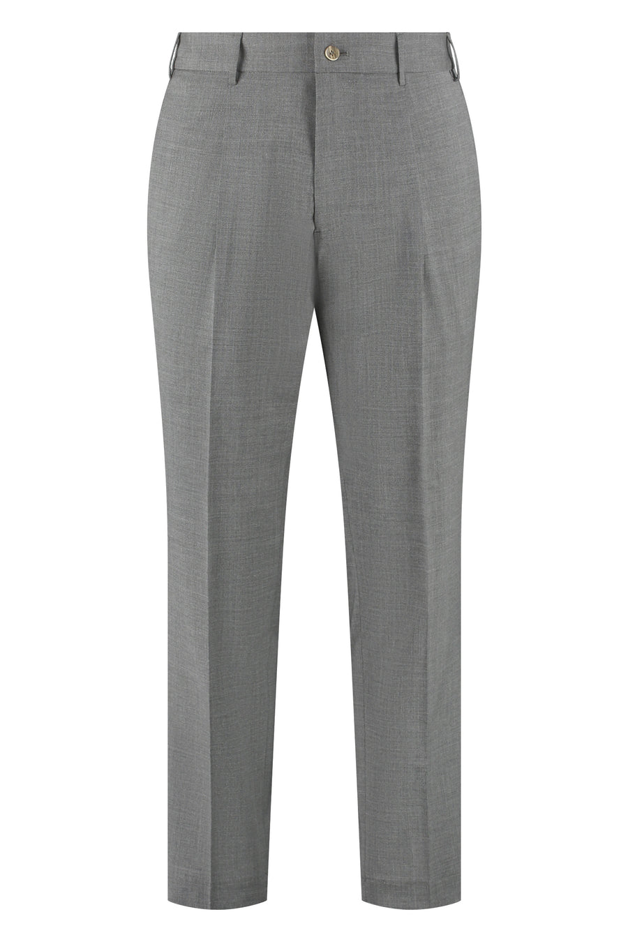 Tailored Wool-Blend Trousers Grey