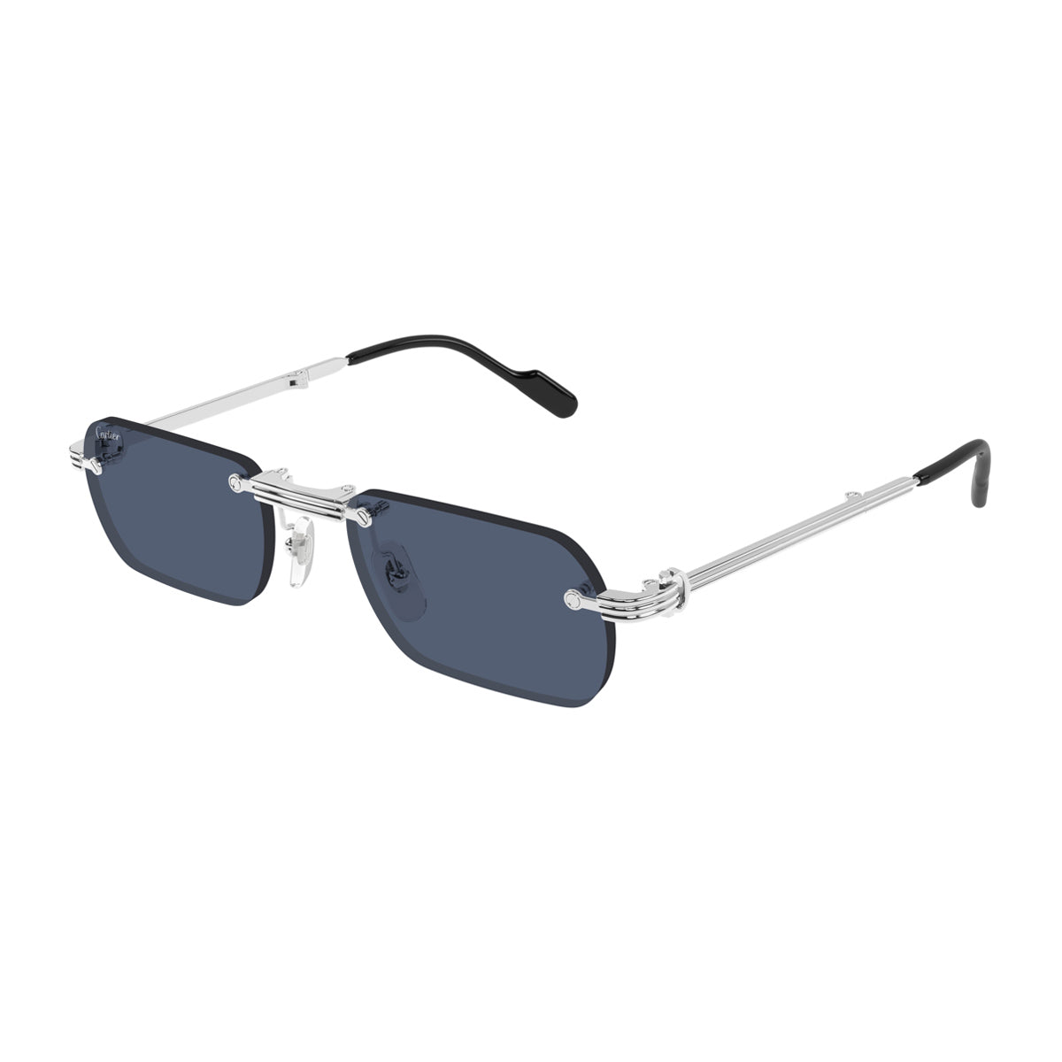 Cartier CT0499S Première de 002 Silver Blue Argento Metal Occhiali Da Sole