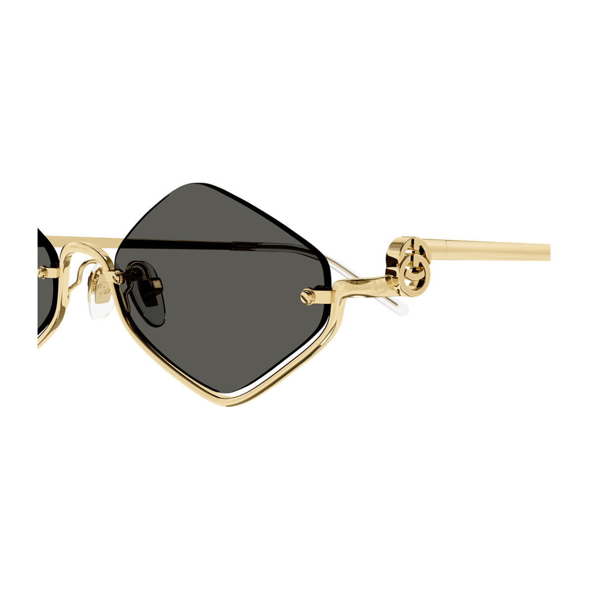 GG1604S LINEA GG LOGO 001 gold grey Oro Metal Occhiali Sole