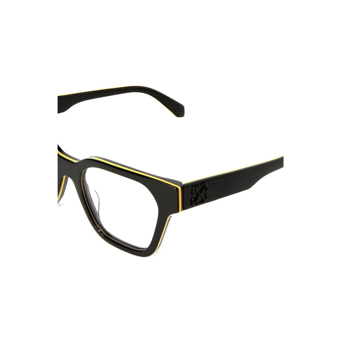 Off White OERJ07P STYLE 7P 1300 Black Yellow Nero Acetate Occhiali Da Vista