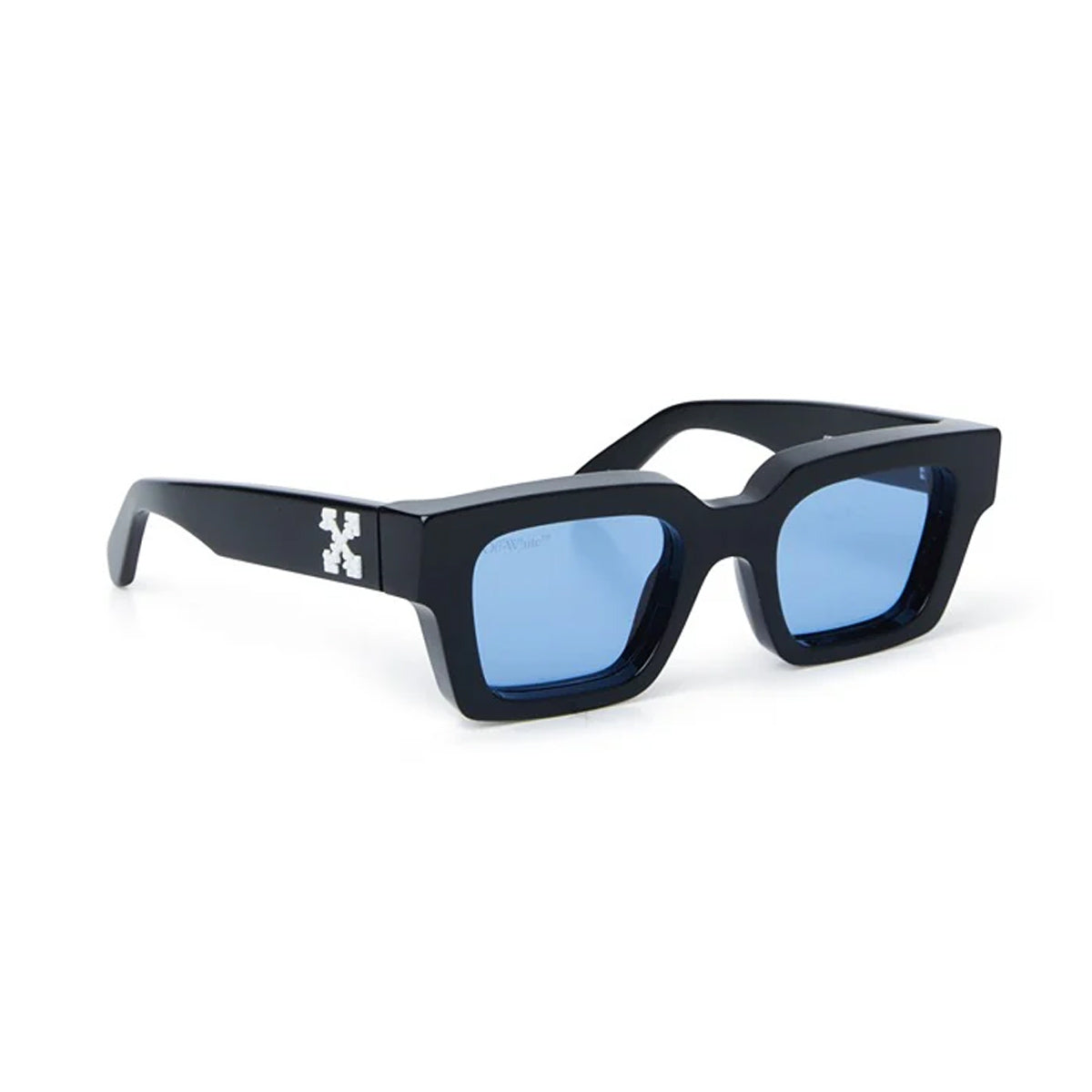 Off White OERI008 VIRGIL L 1045 Black Blue Nero Acetate Occhiali Da Sole