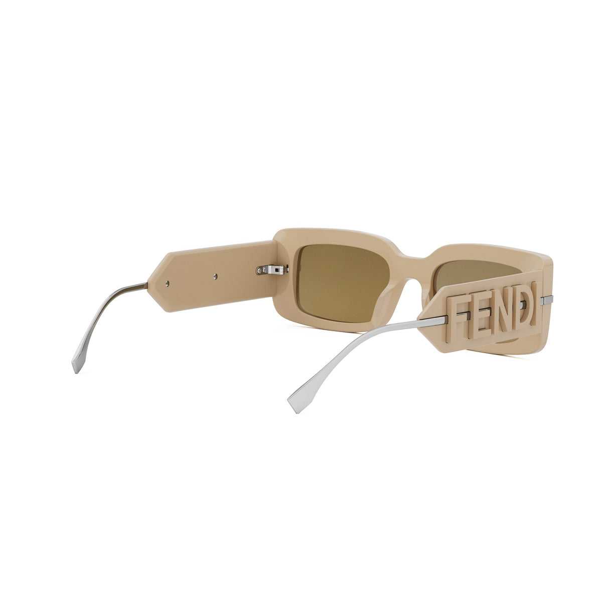 Fendi FE40133I Fendigraphy 57E Beige Acetate Occhiali Da Sole