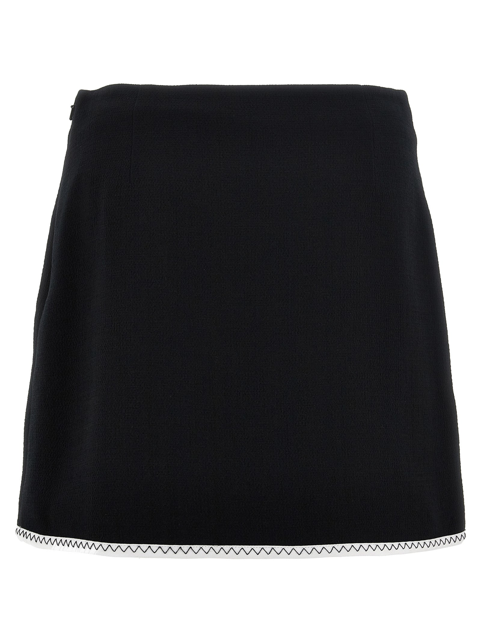 Heart button skirt White/black