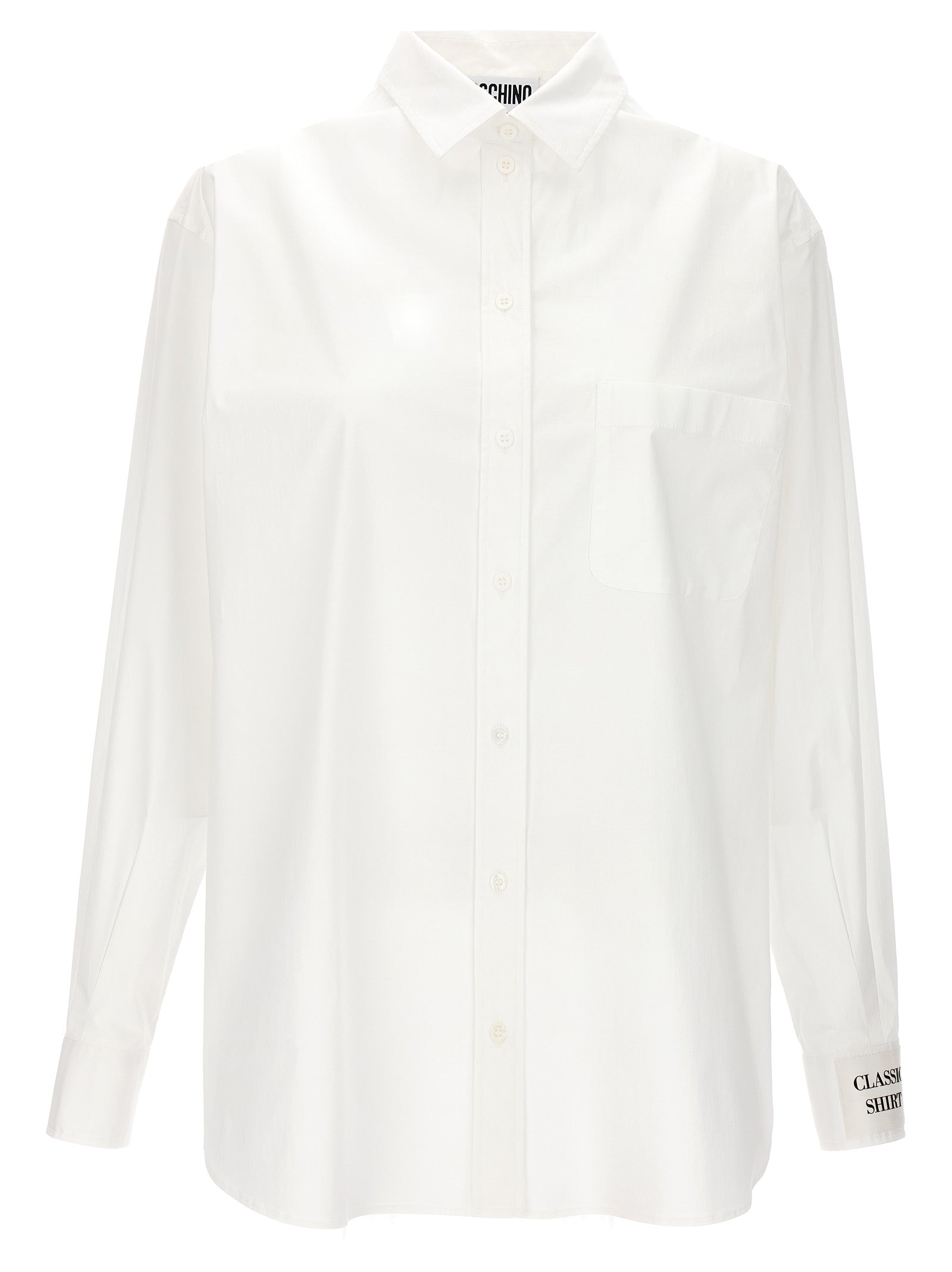Poplin shirt White Cotton Elastane Shirt, Blouse
