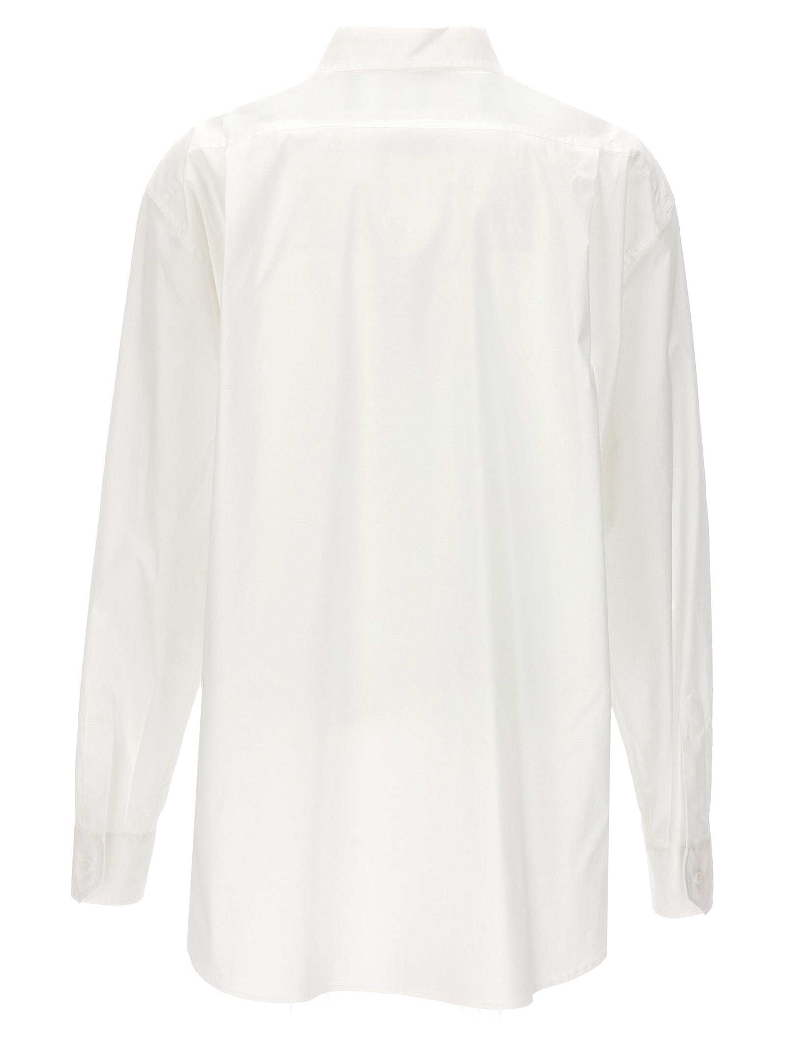 Poplin shirt White Cotton Elastane Shirt, Blouse